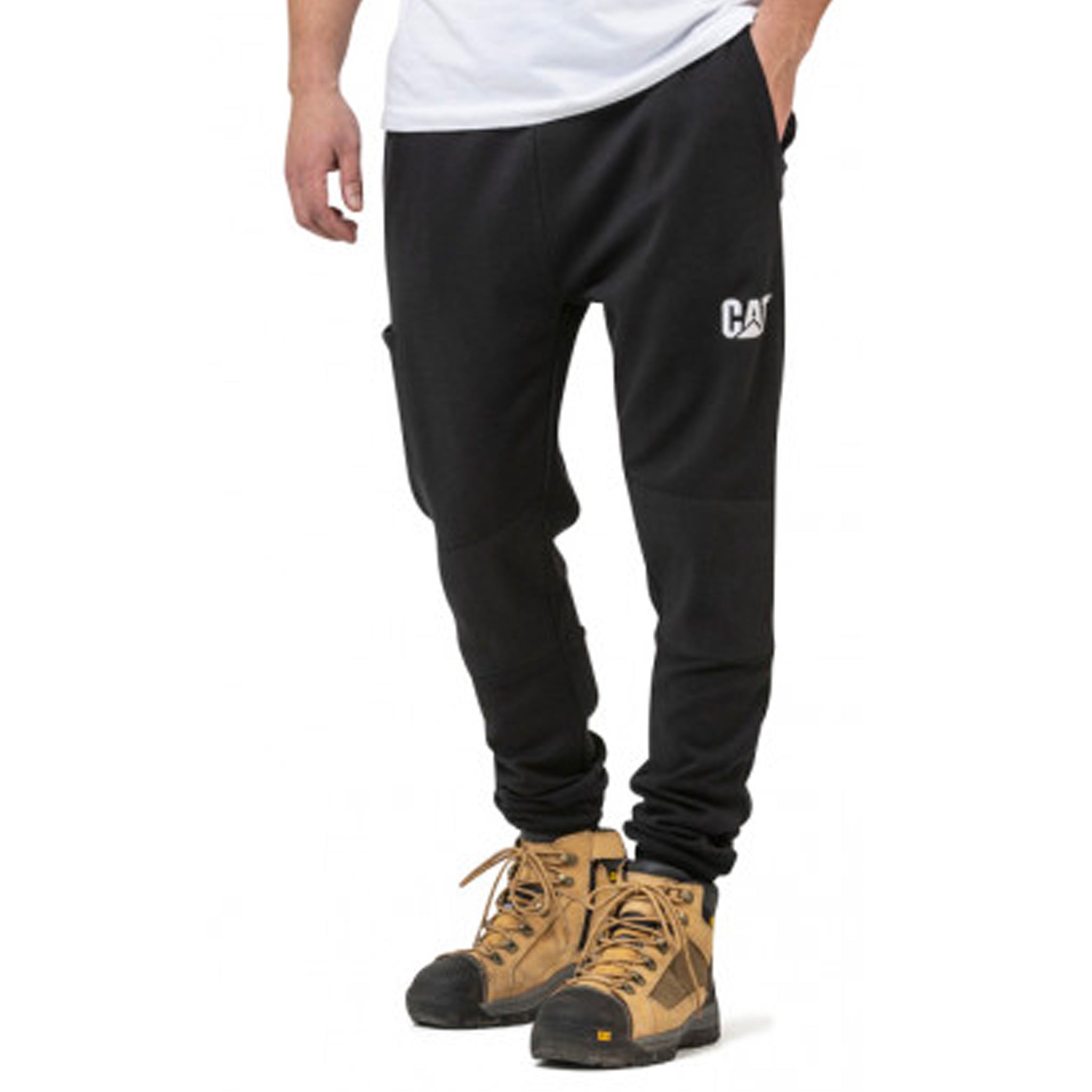 cat workwear track pants in black