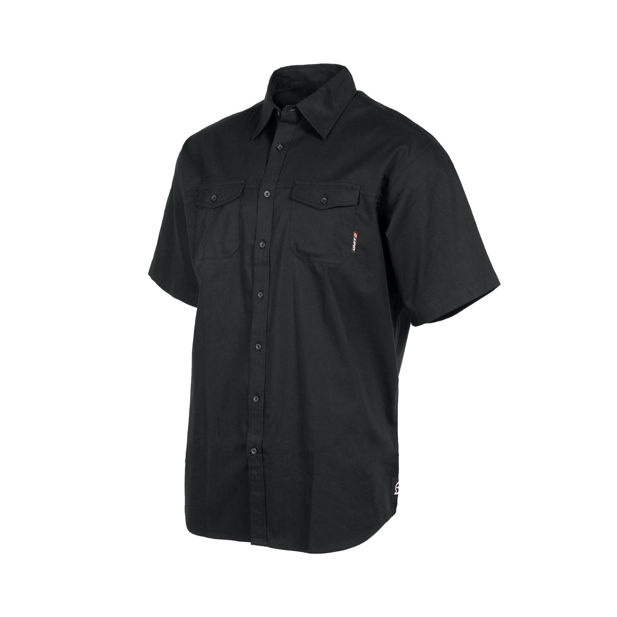 craftman short sleeve shirt in black