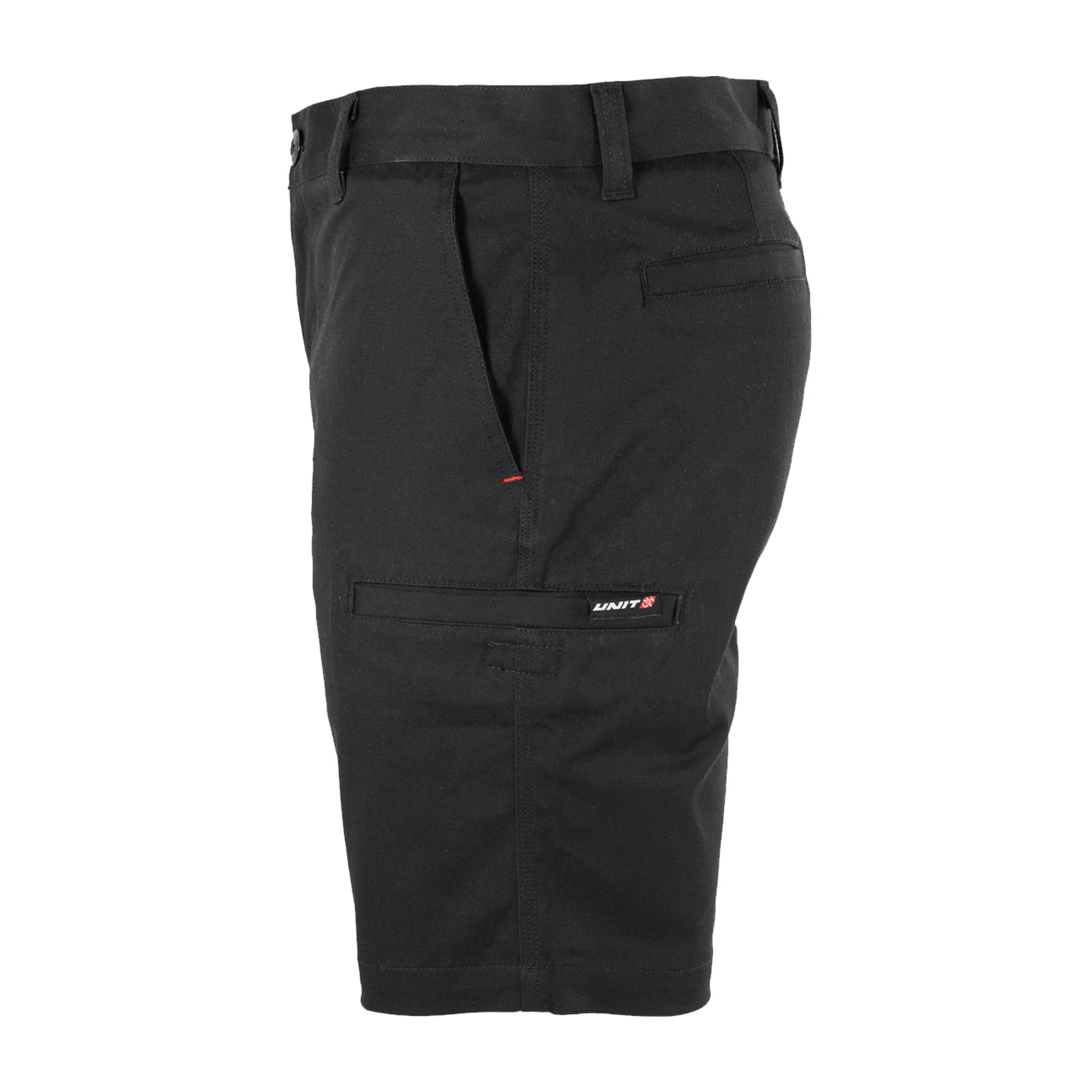 unit workwear ignition work short in black