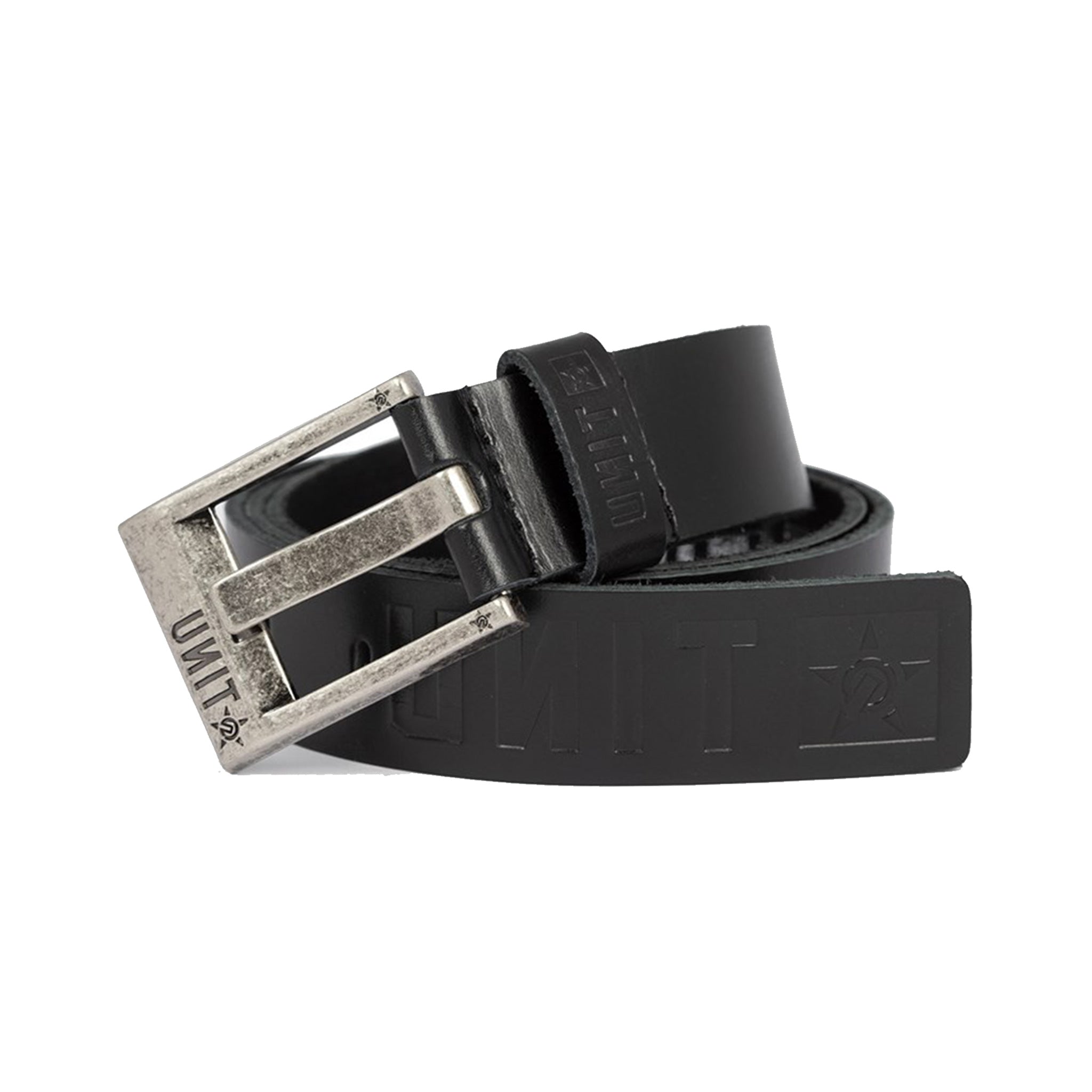 unit workwear fortitude leather belt in black