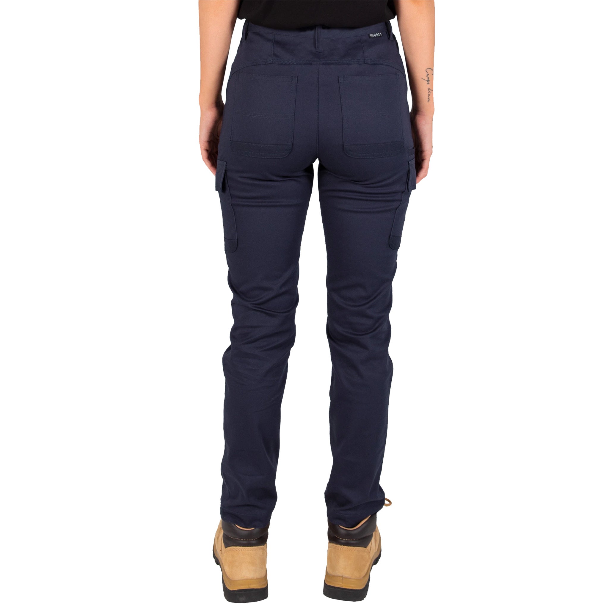 unit workwear ladies staple cargo work pants in navy