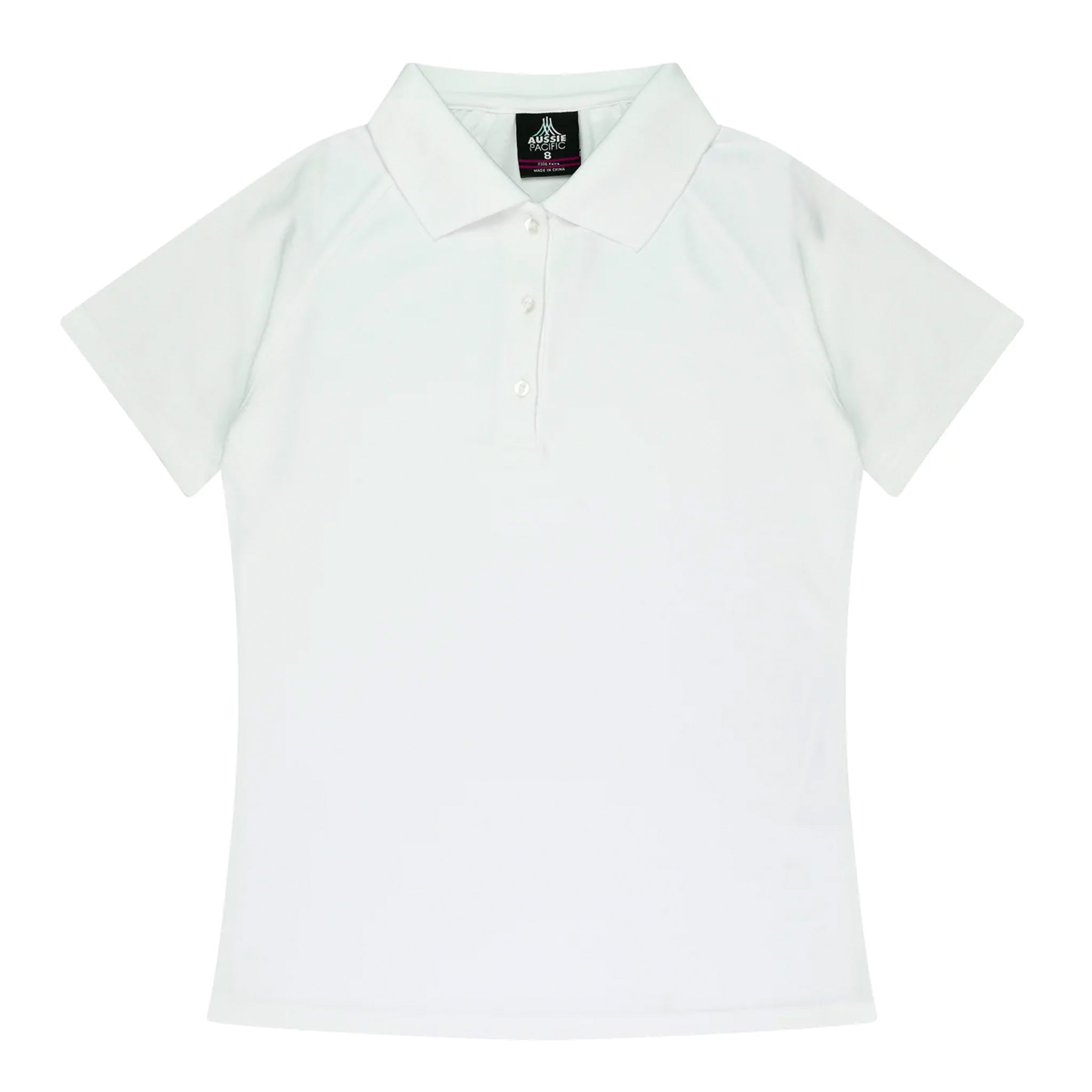 keira ladies polo in white