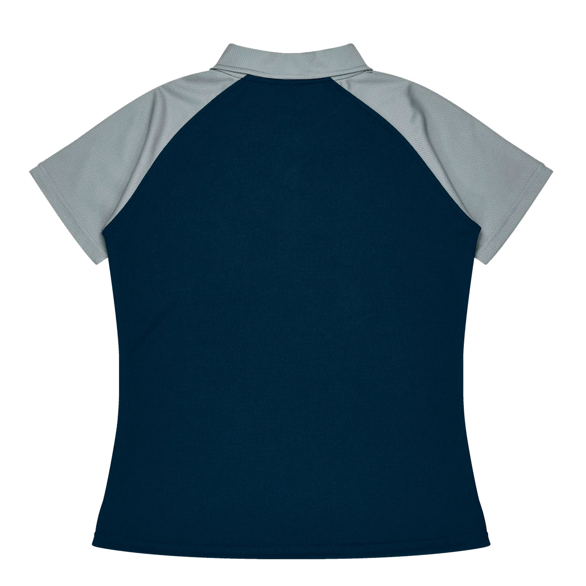 manly ladies polo in navy silver