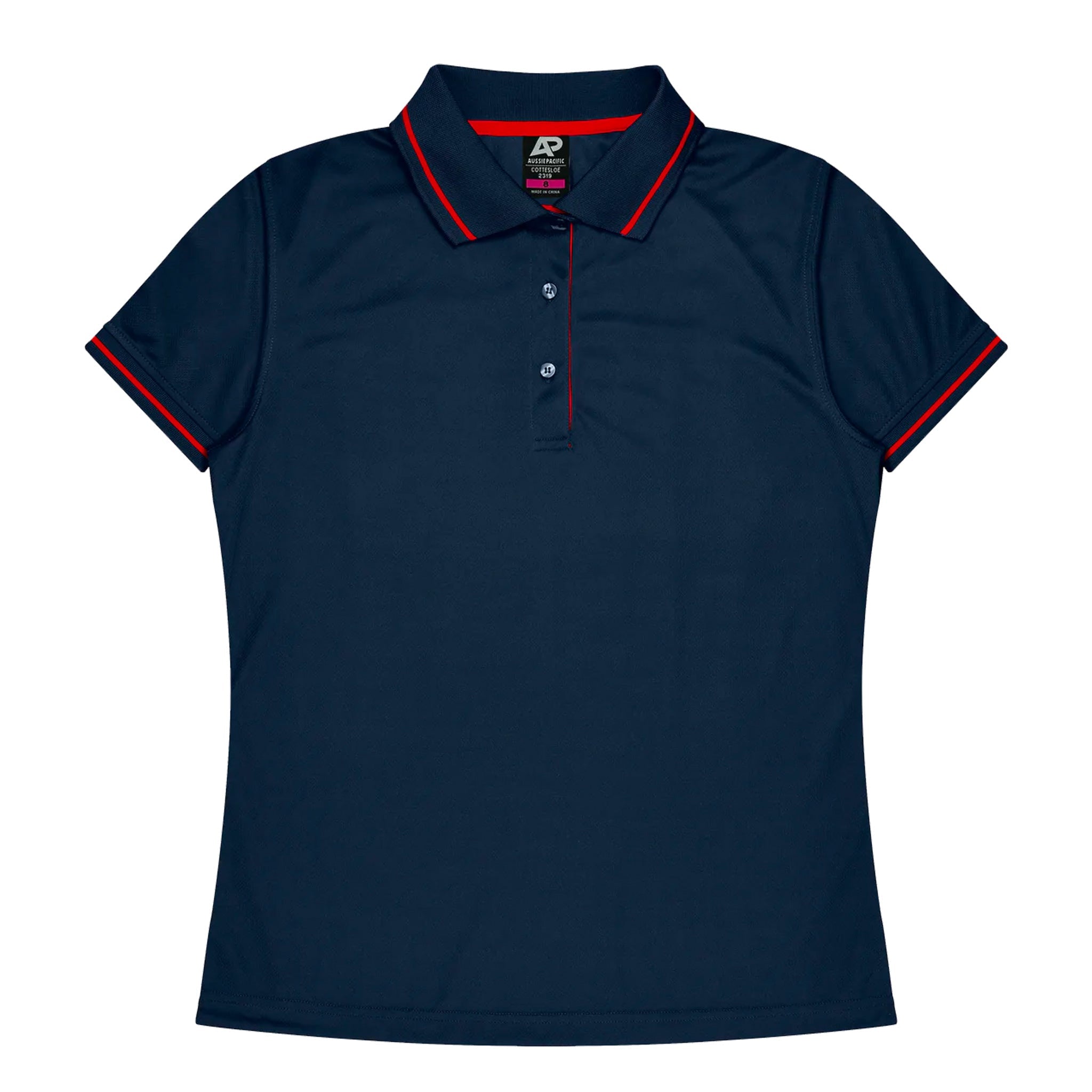 cottesloe ladies polo in navy red