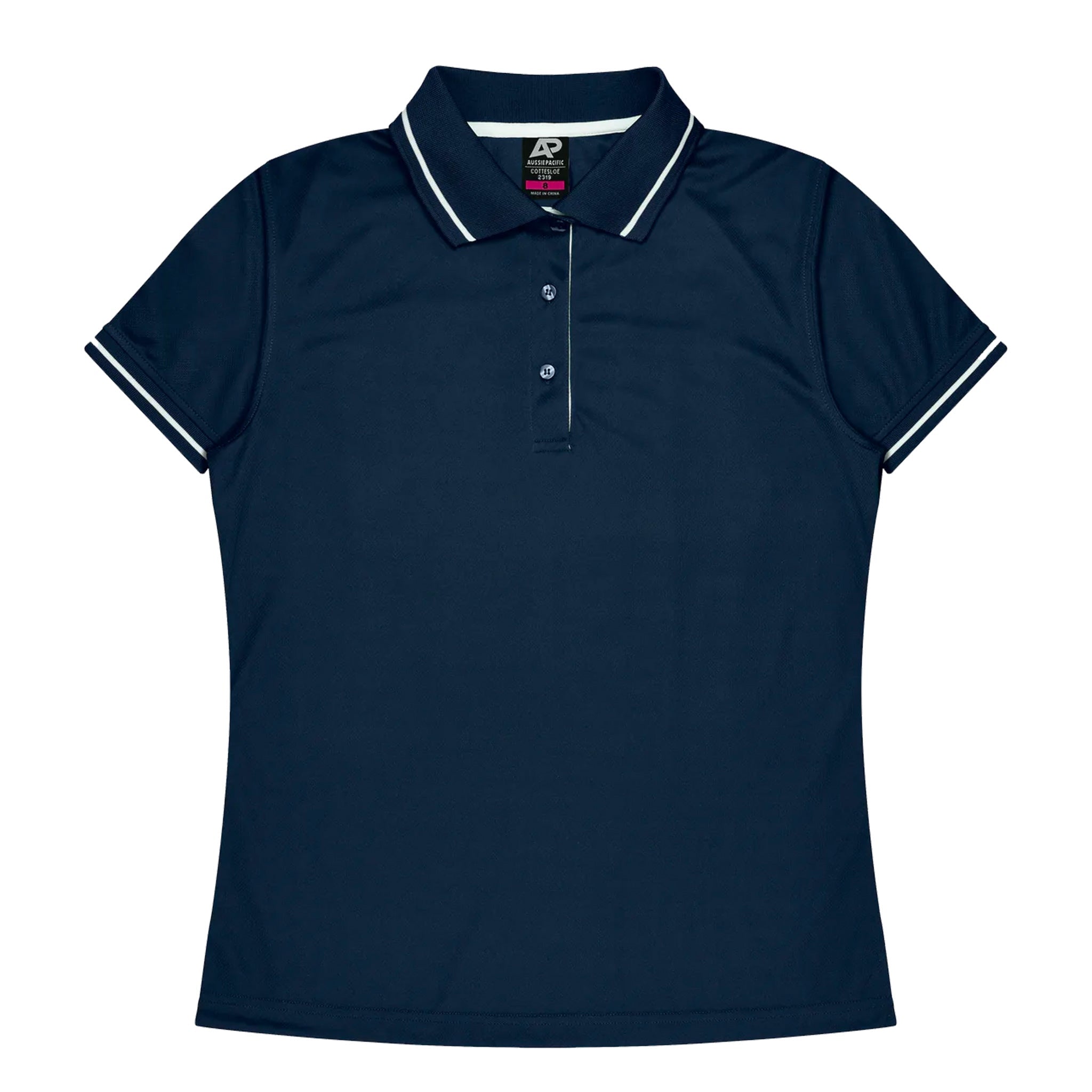 cottesloe ladies polo in navy white