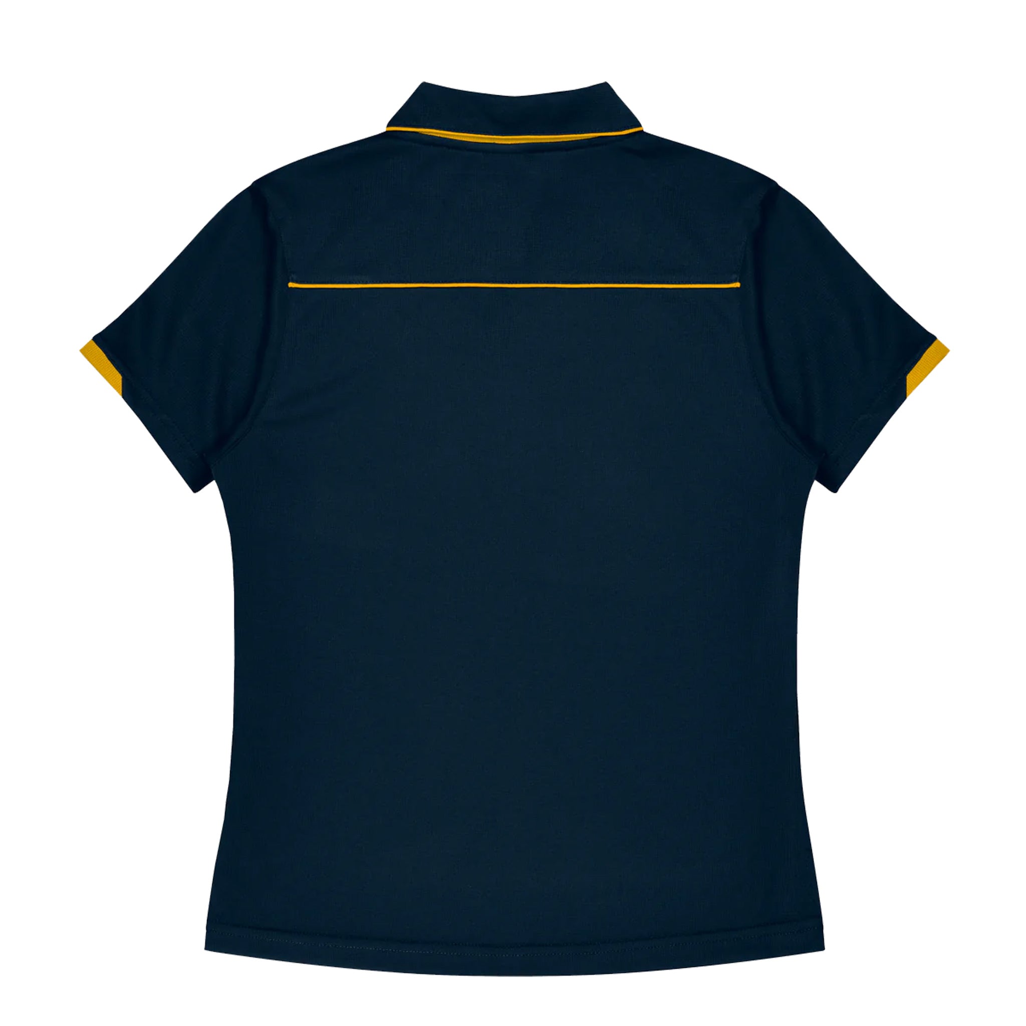 currumbin ladies polos in navy gold