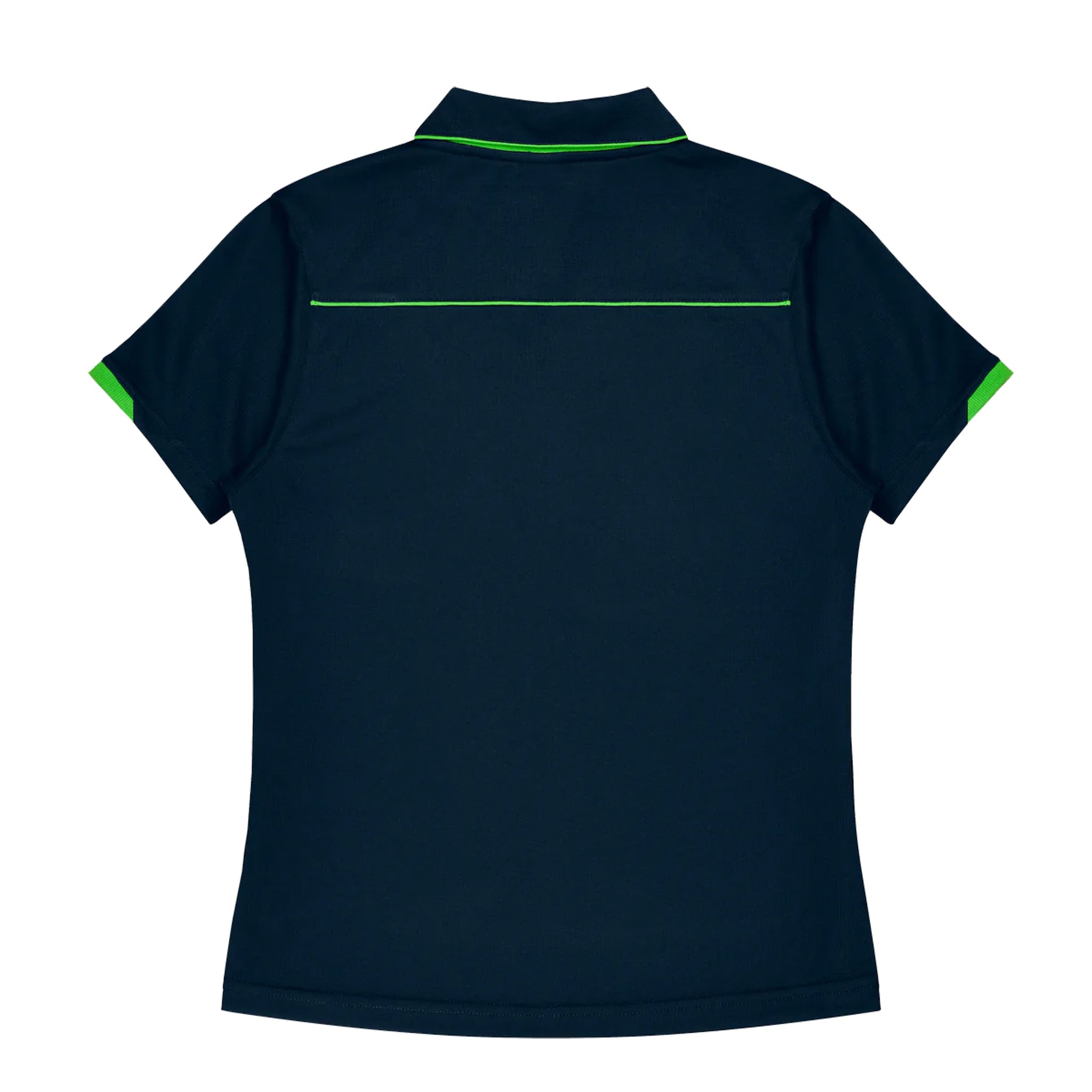 currumbin ladies polos in navy kawa green