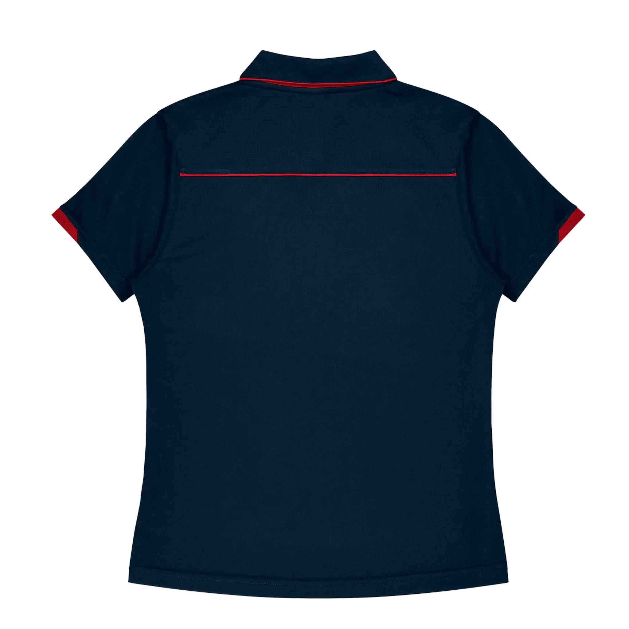 currumbin ladies polos in navy red