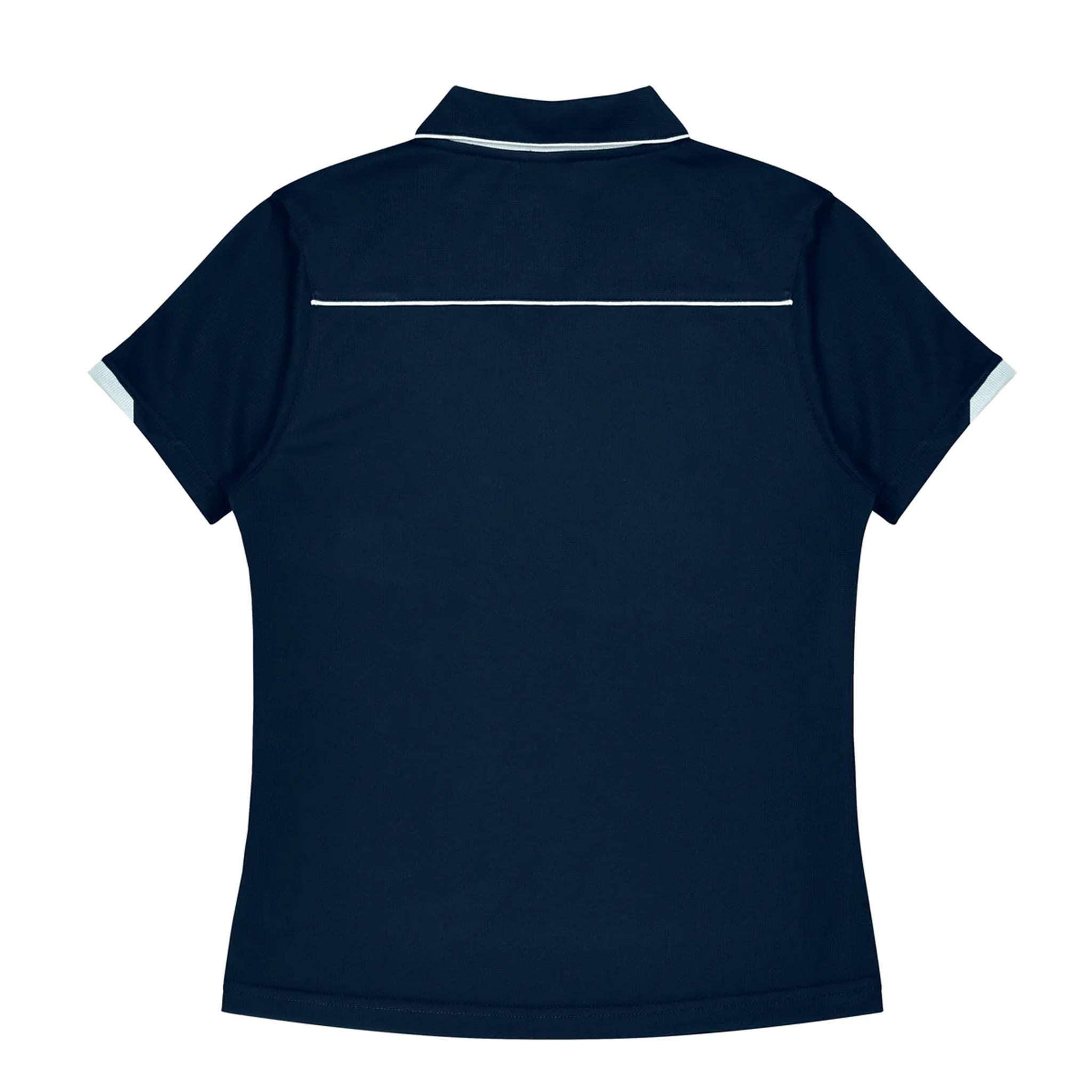 currumbin ladies polos in navy white