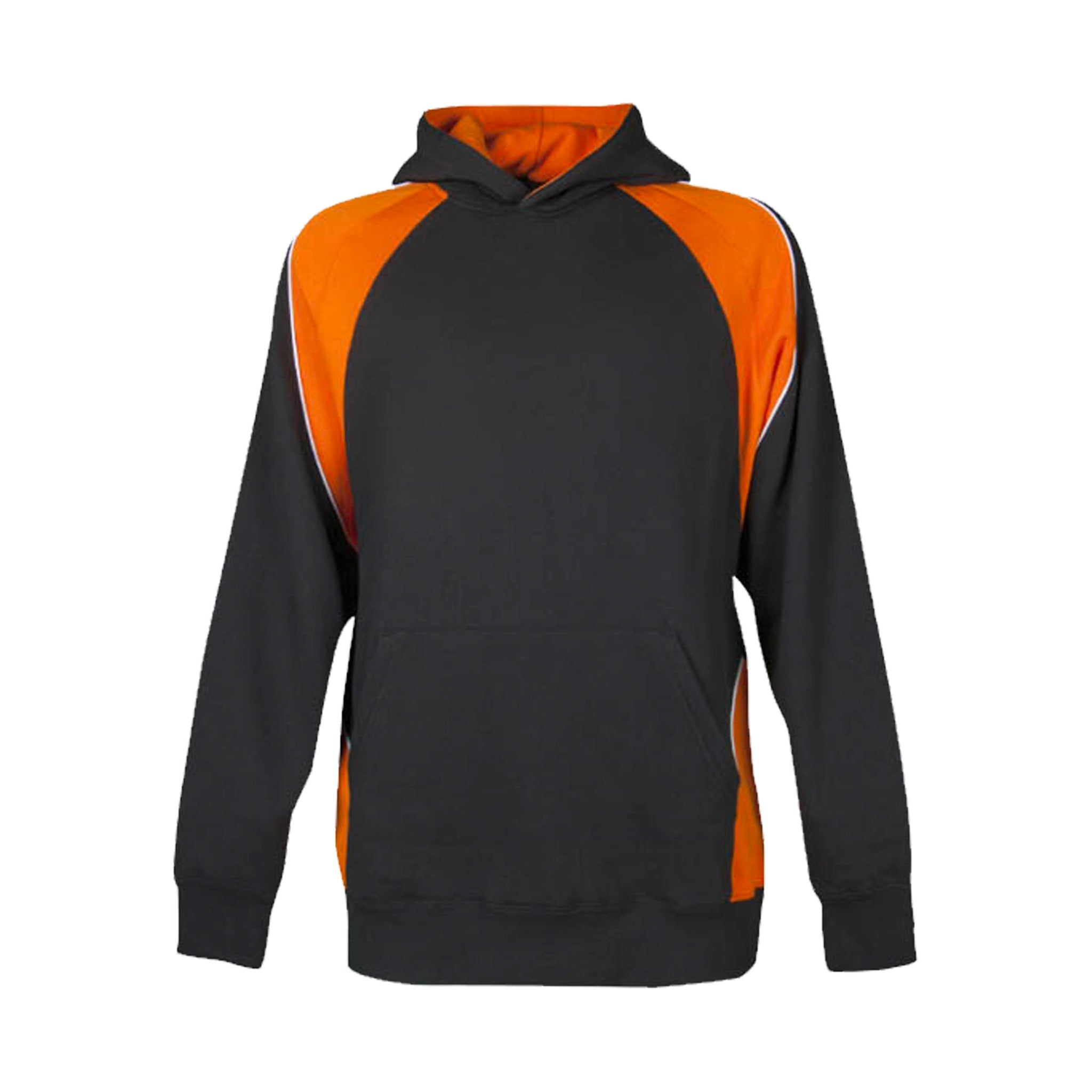 kids huxley hoodie in black orange white