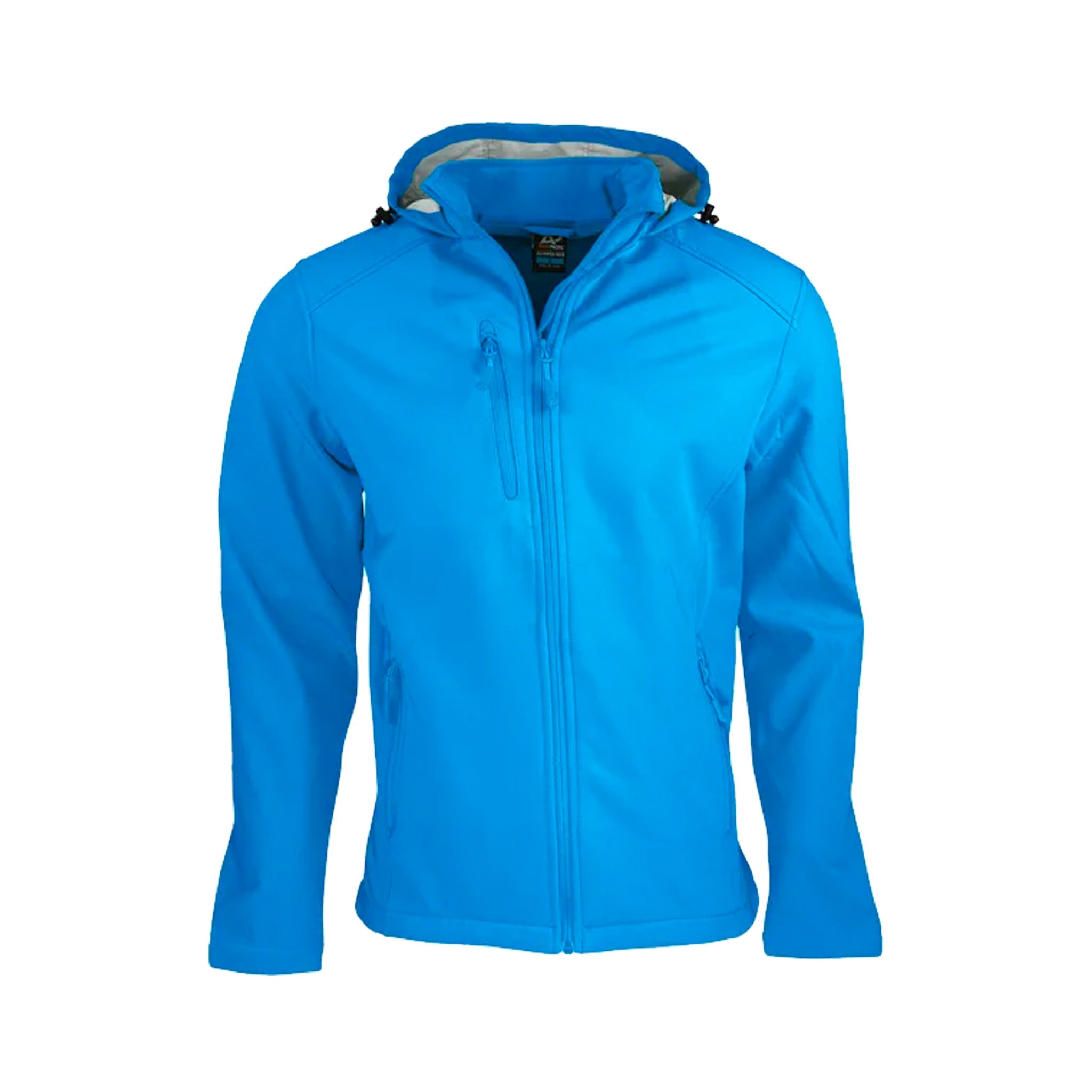 kids olympus softshell jacket in cyan