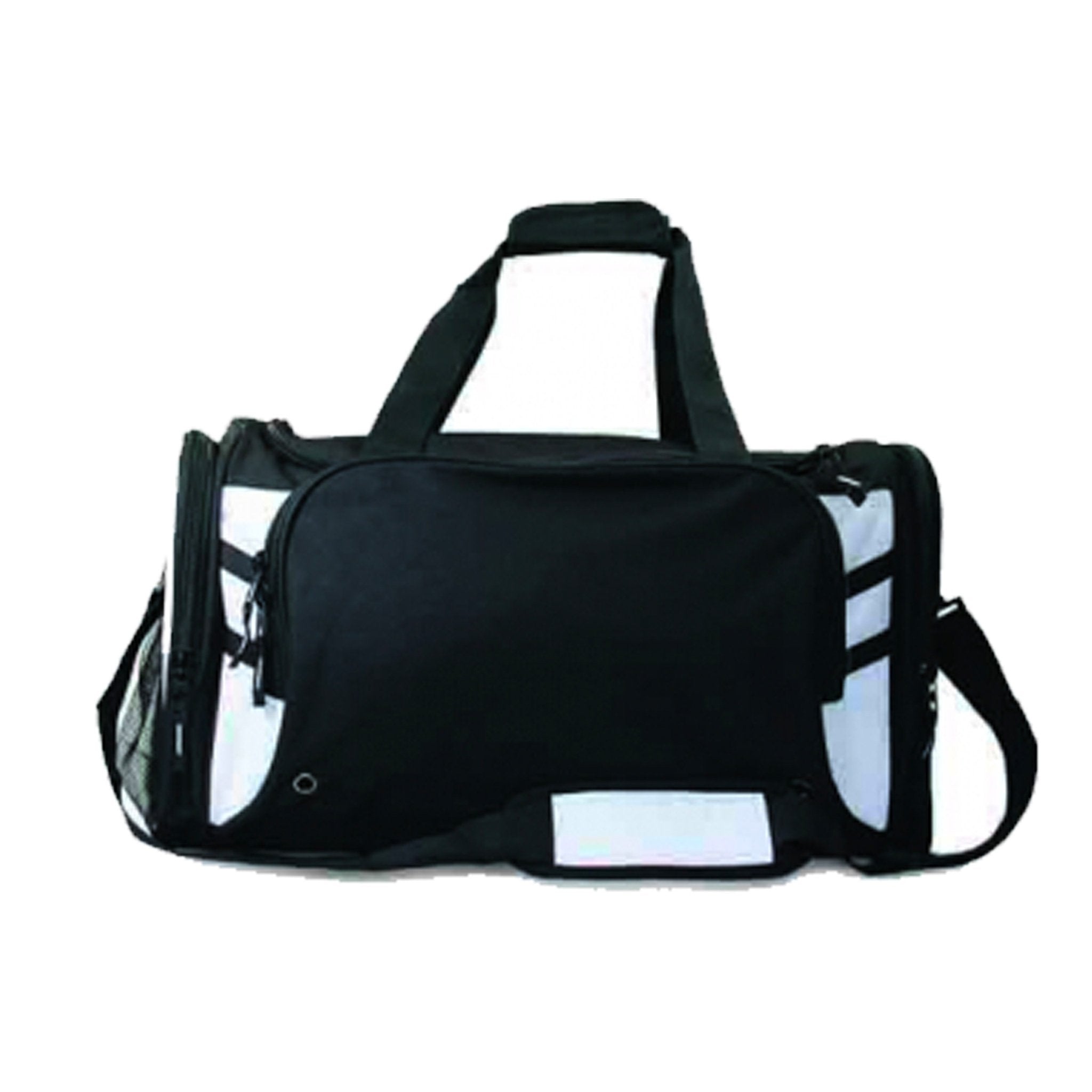 black white tasman sports bag