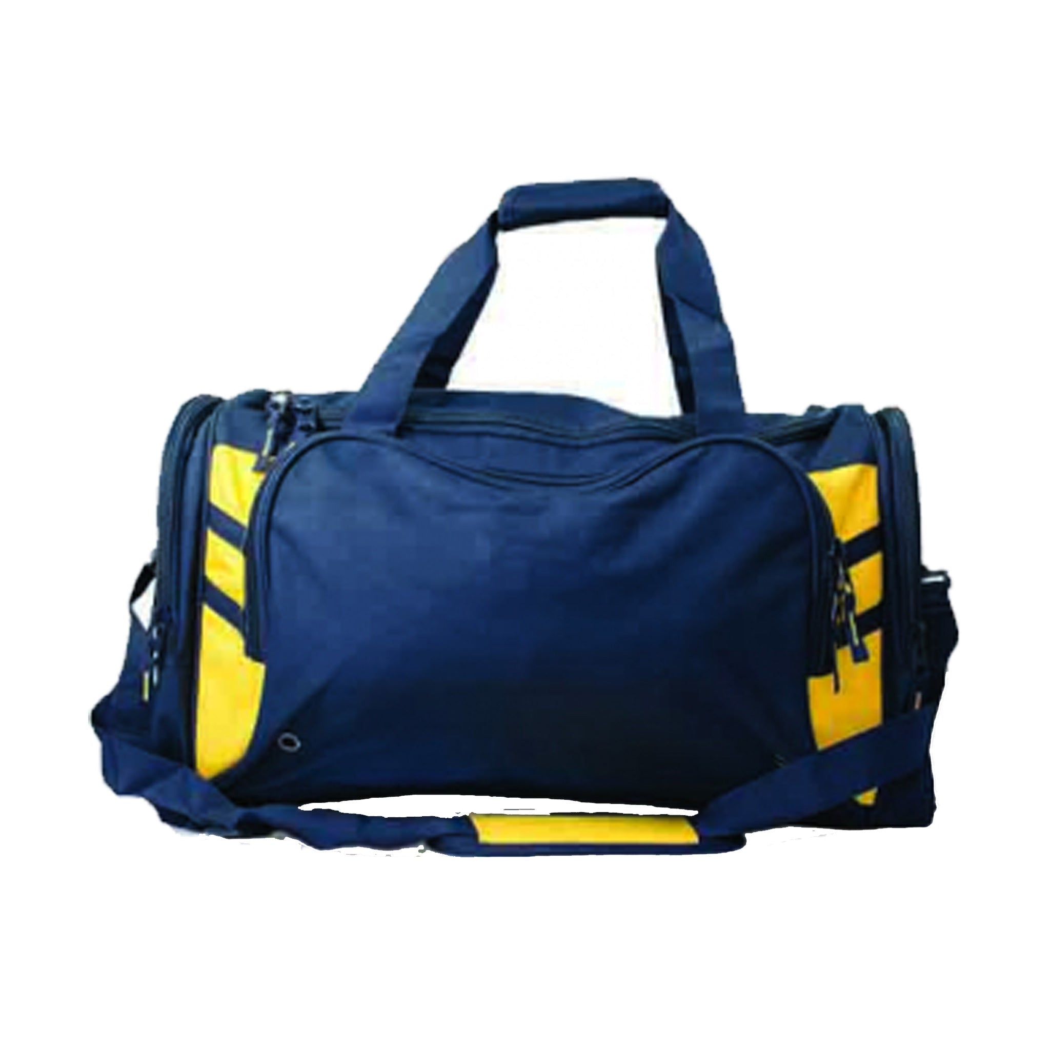 navy gold tasman sports bag