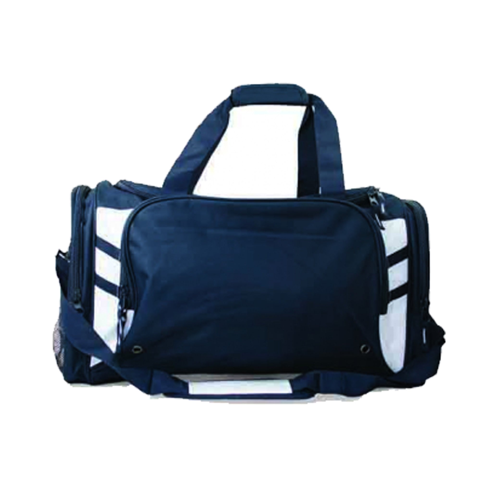 navy white tasman sports bag