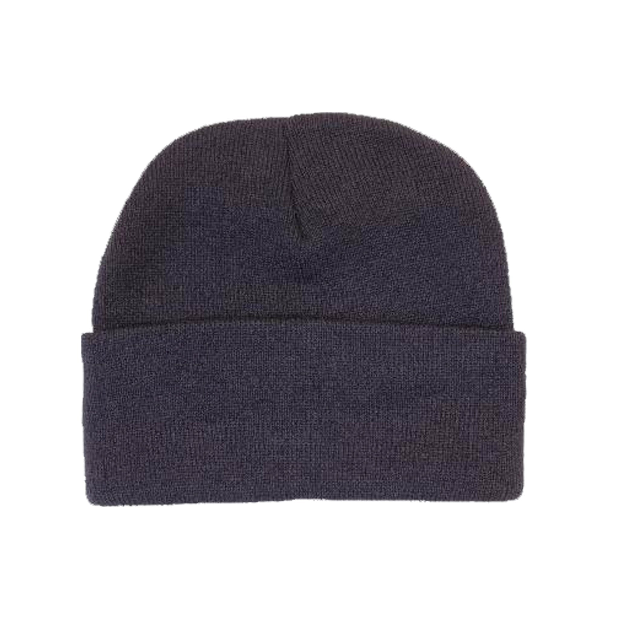 navy acrylic knit beanie