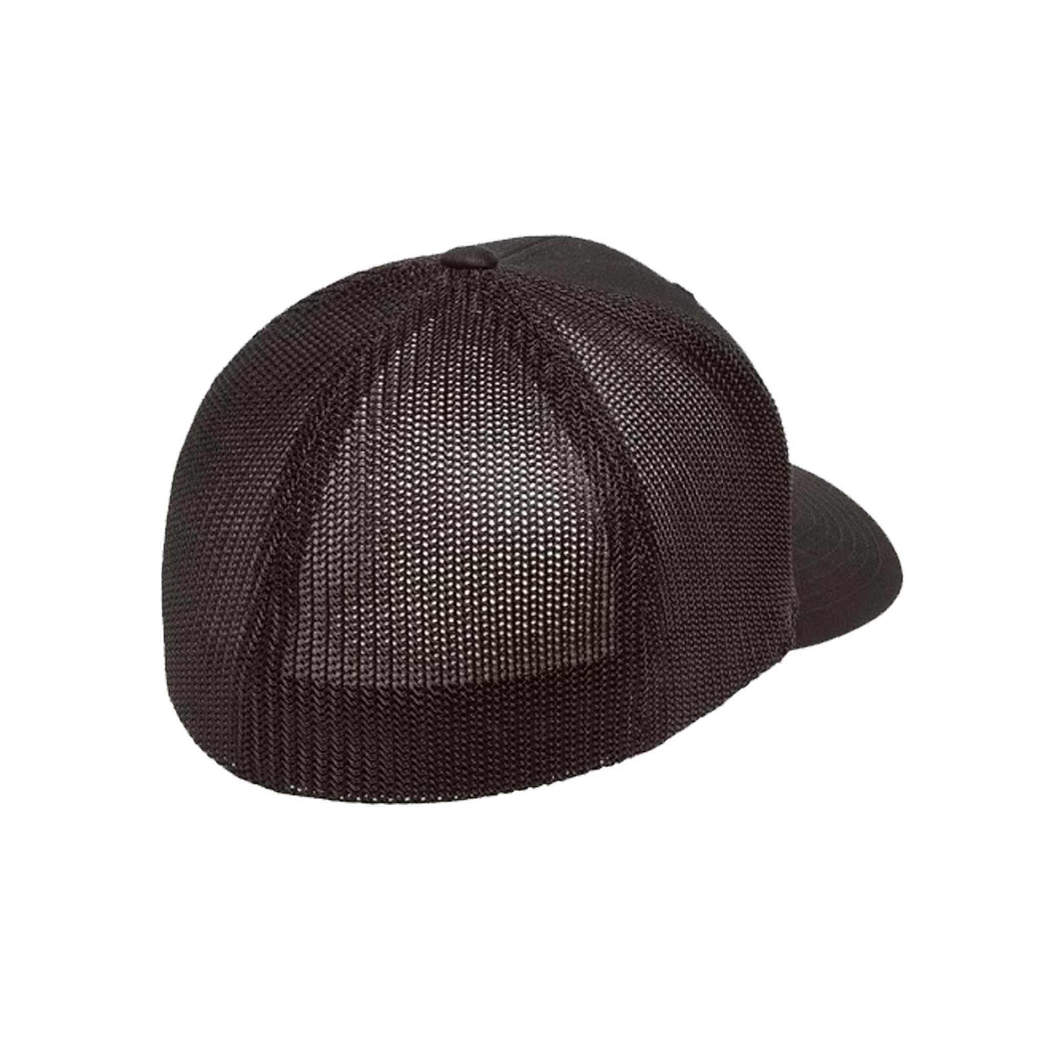 flexfit mesh trucker in black