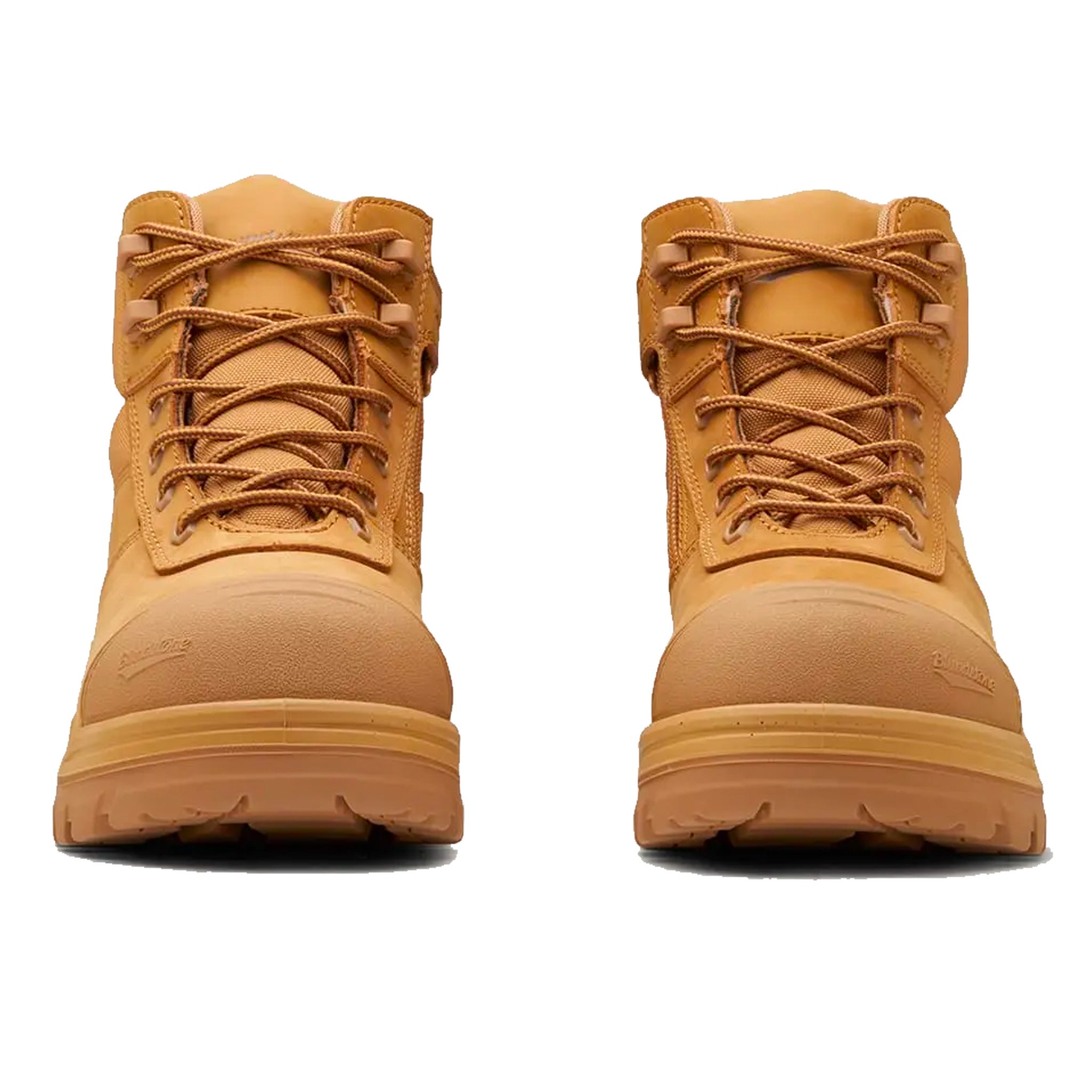 blundstone mid zip side rotoflex work boot in wheat