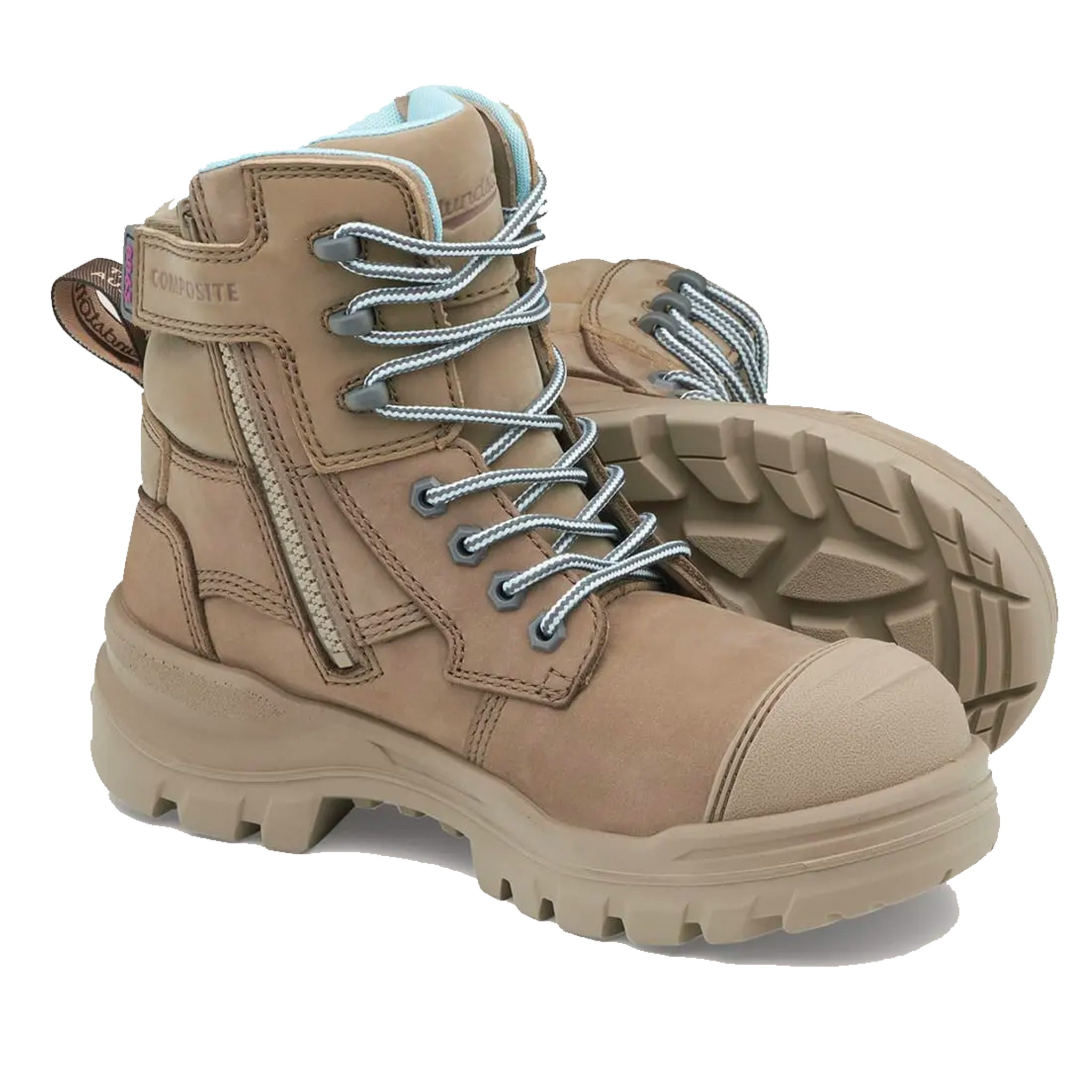 blundstone womens rotoflex work boot in stone