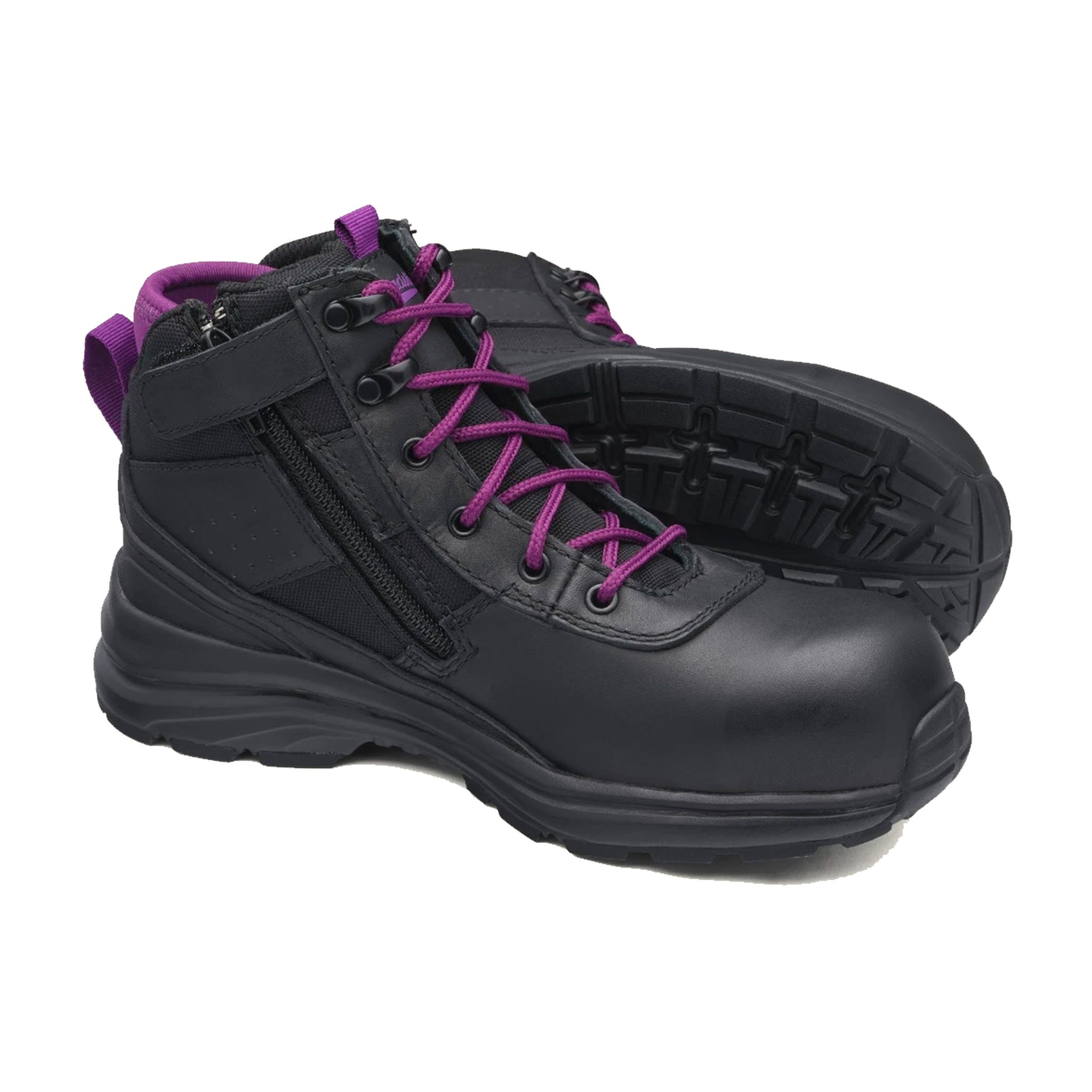 blundstone womens safety jogger in black purple