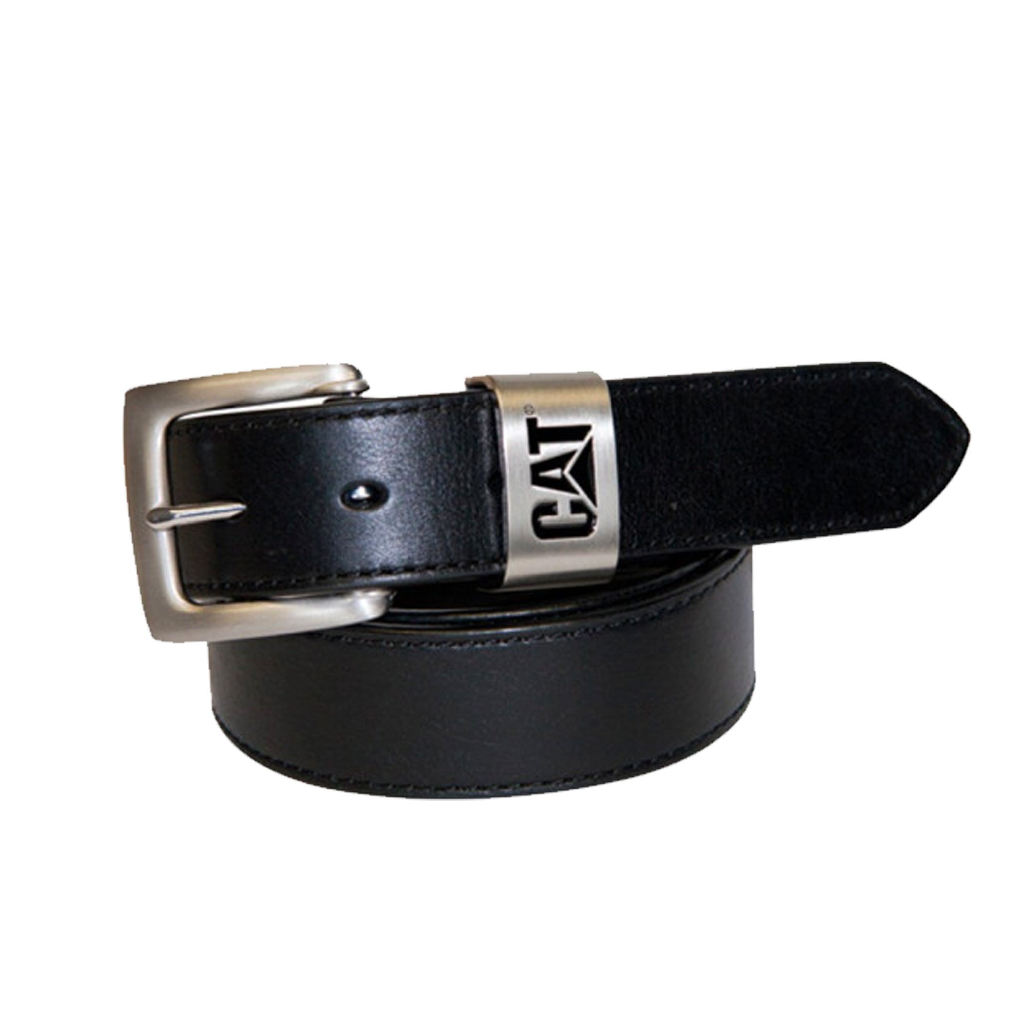 cat workwear calderwood leather belt in black