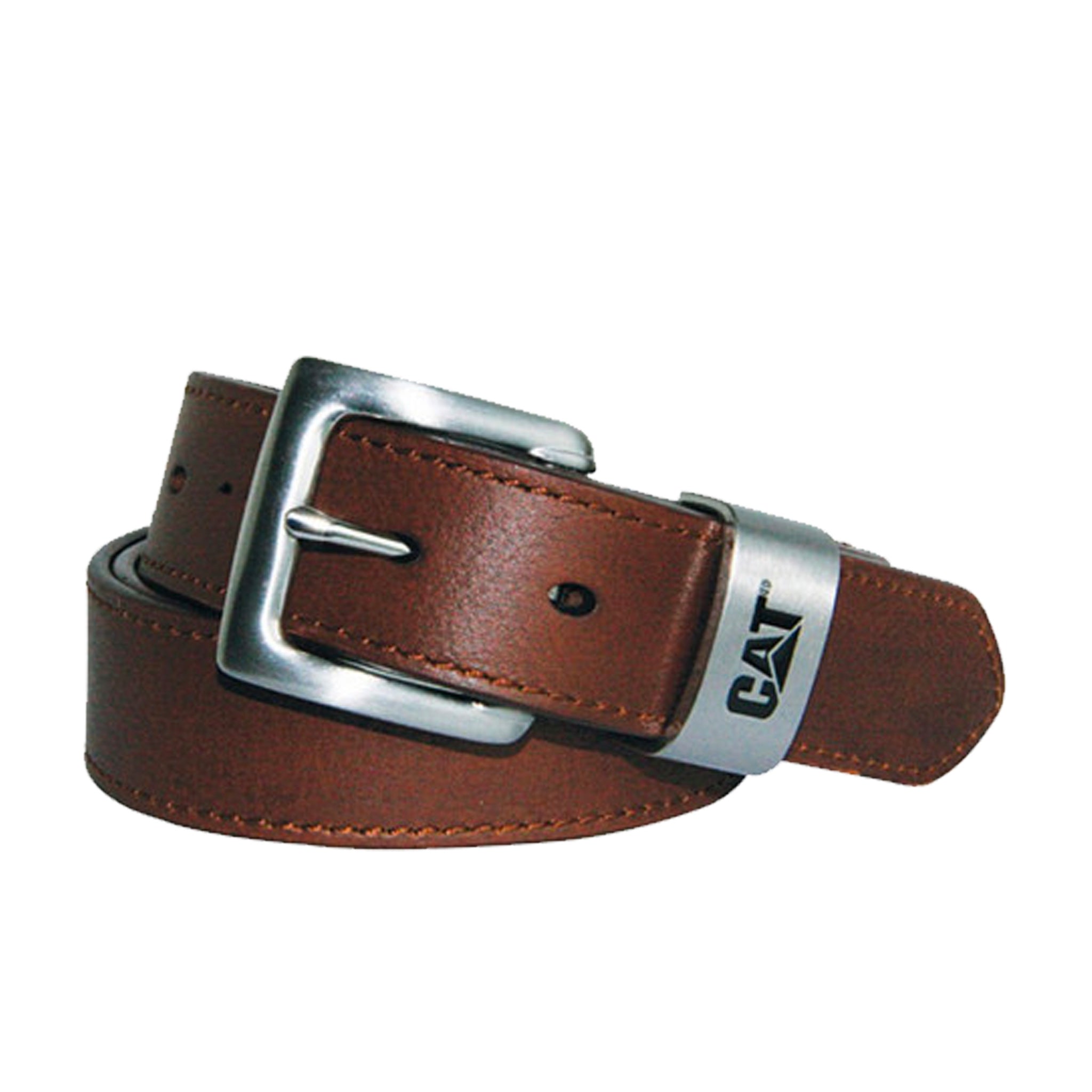 cat workwear calderwood leather belt in brown