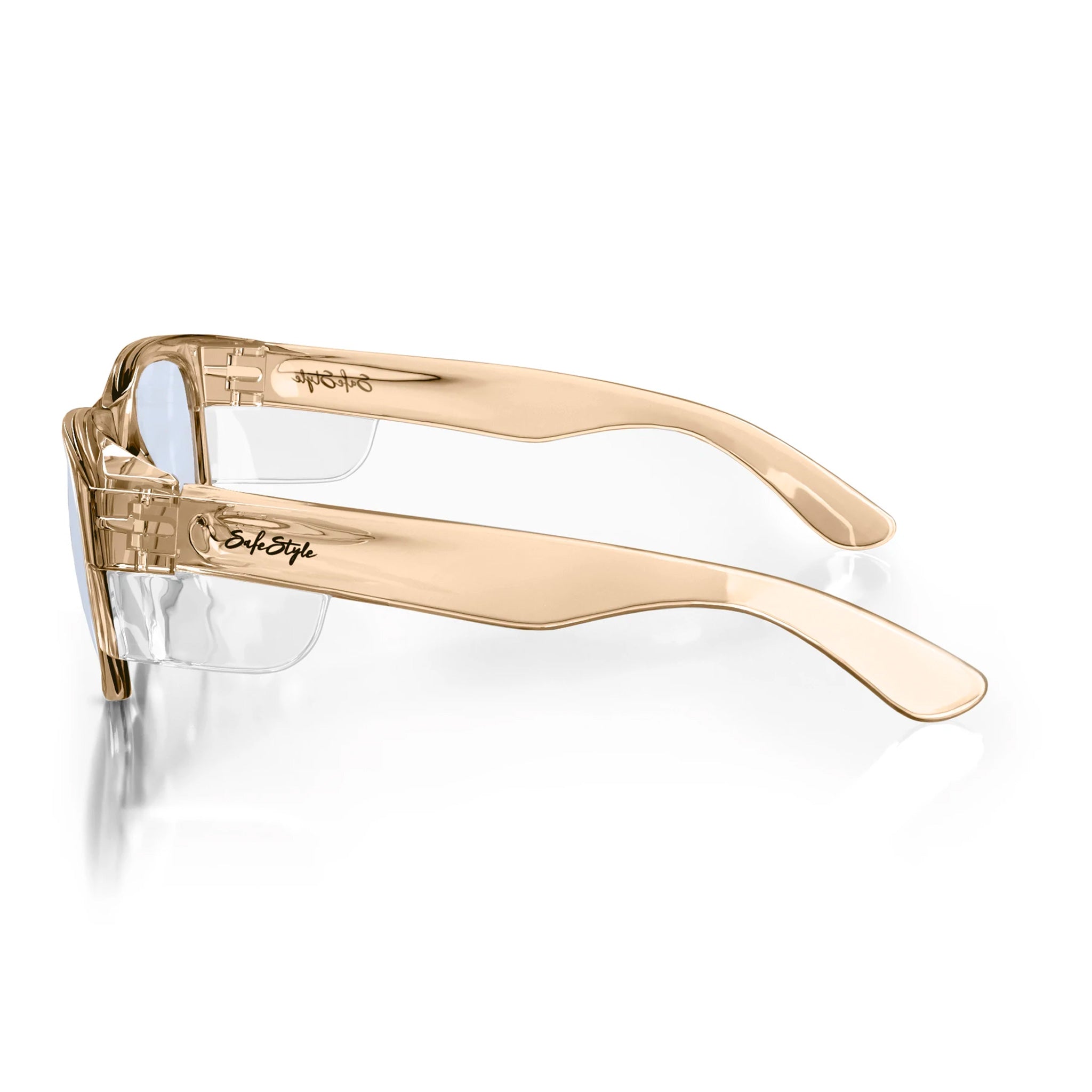 safestyle classics champagne frame with blue light lens 