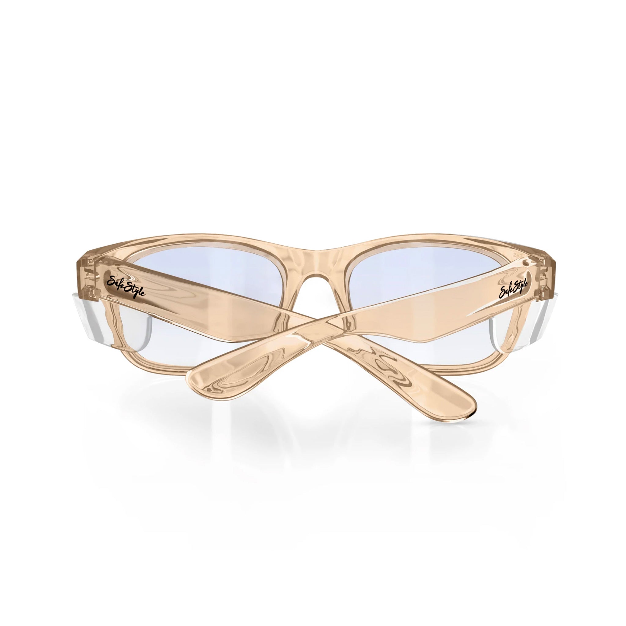 safestyle classics champagne frame with blue light lens 