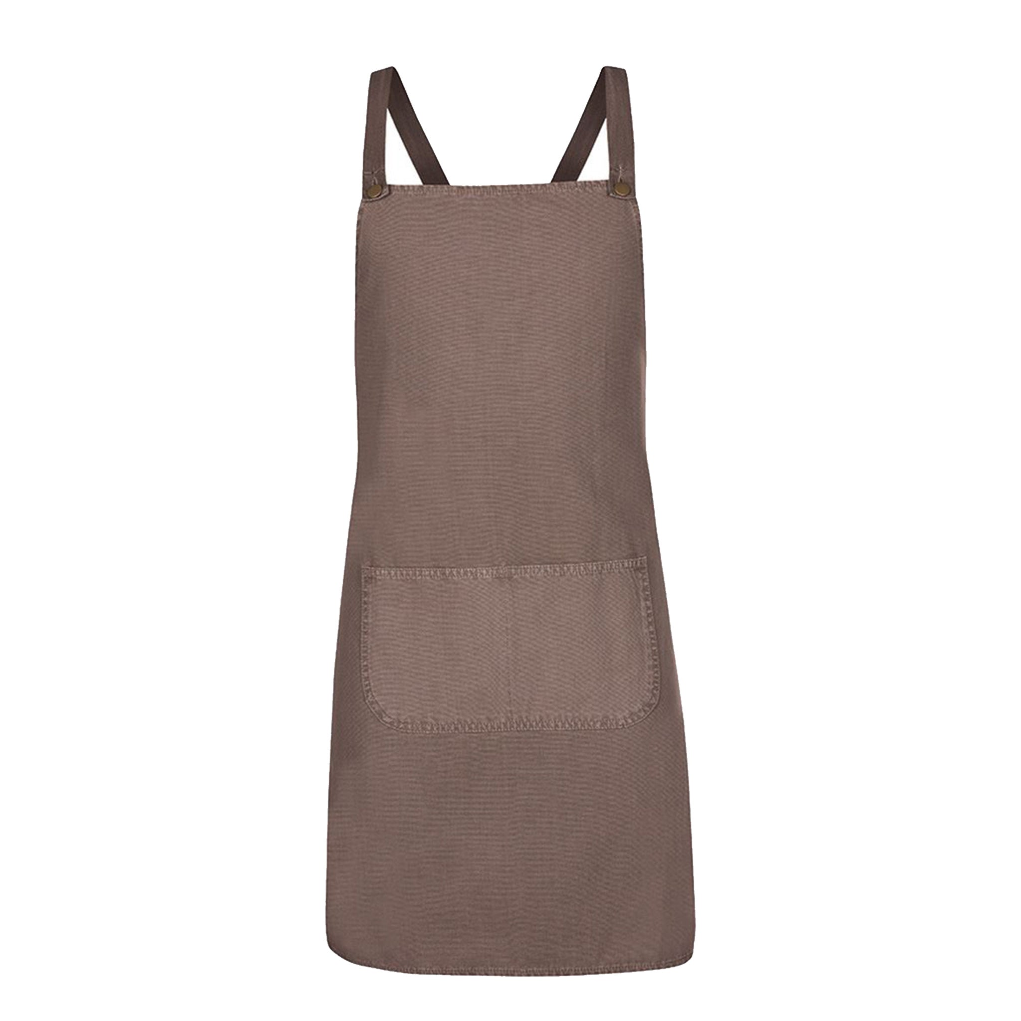 latte cross back canvas apron