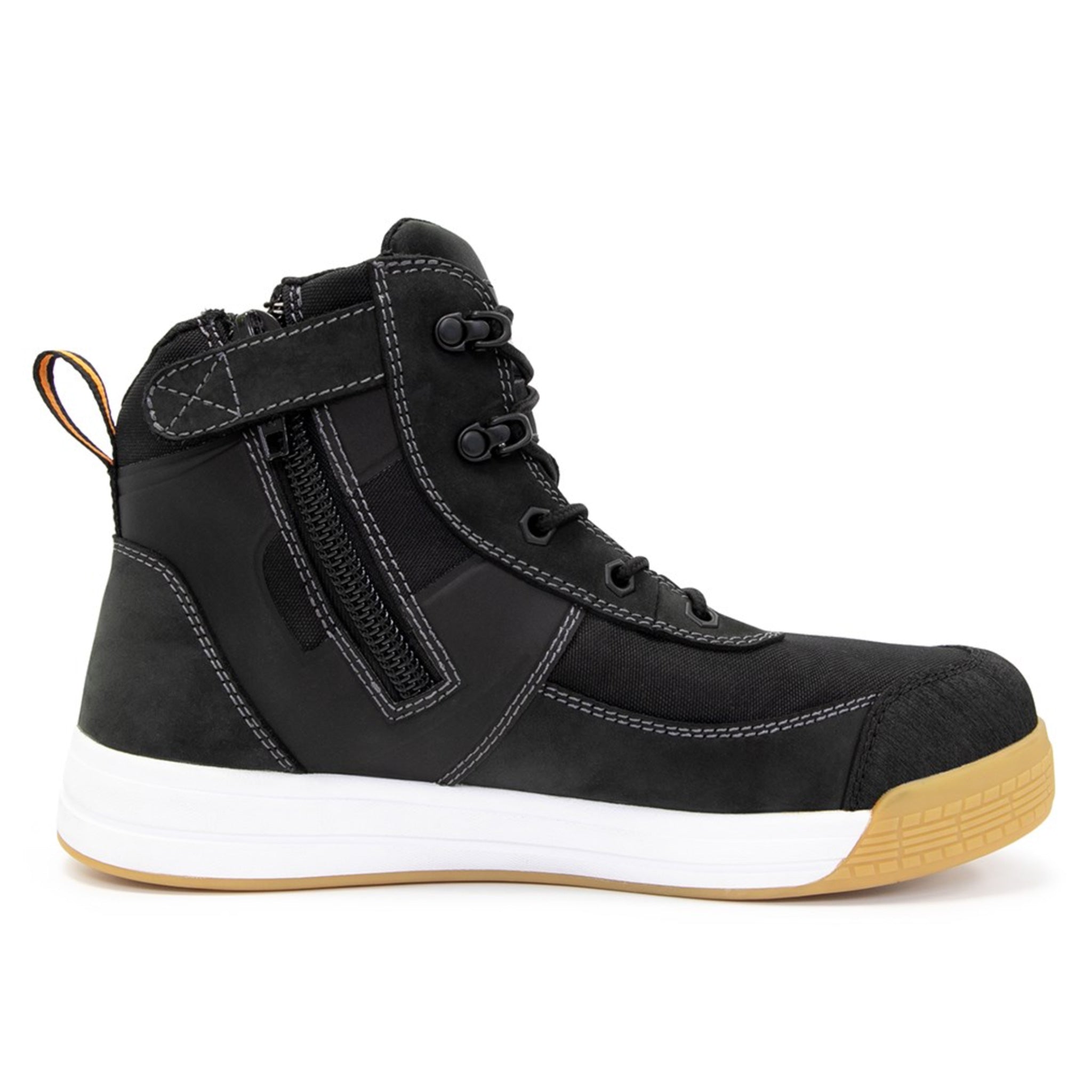 bison dune zip boot in black