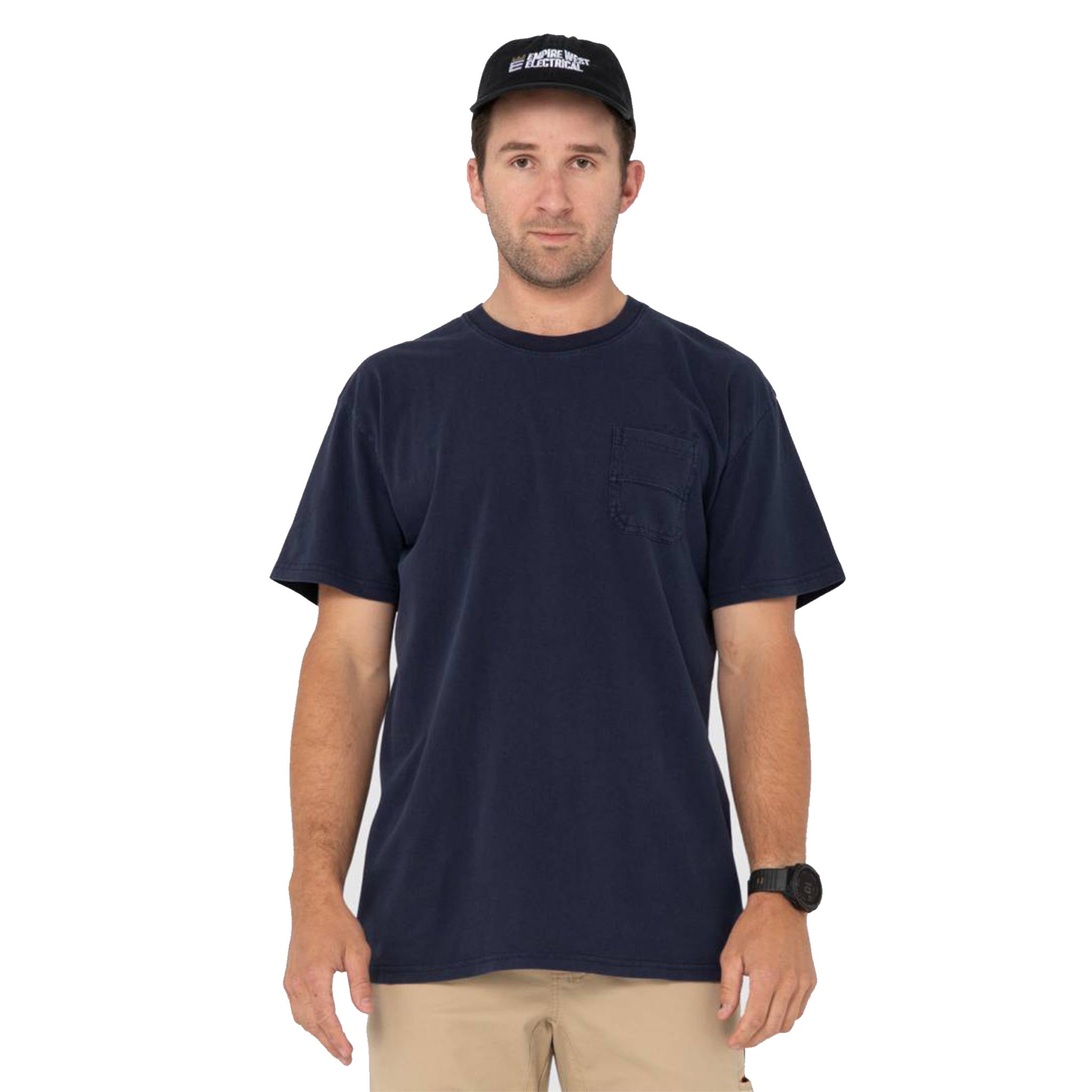 rusty elbow grease short sleeve tee in navy