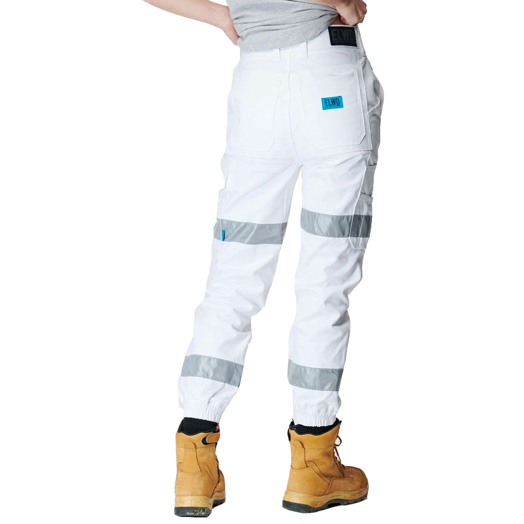 womens elwd reflective cuffed pant in white