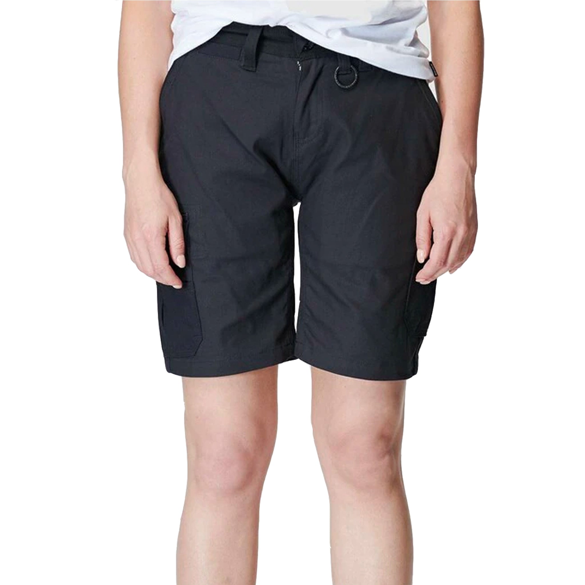 ladies utility shorts in black