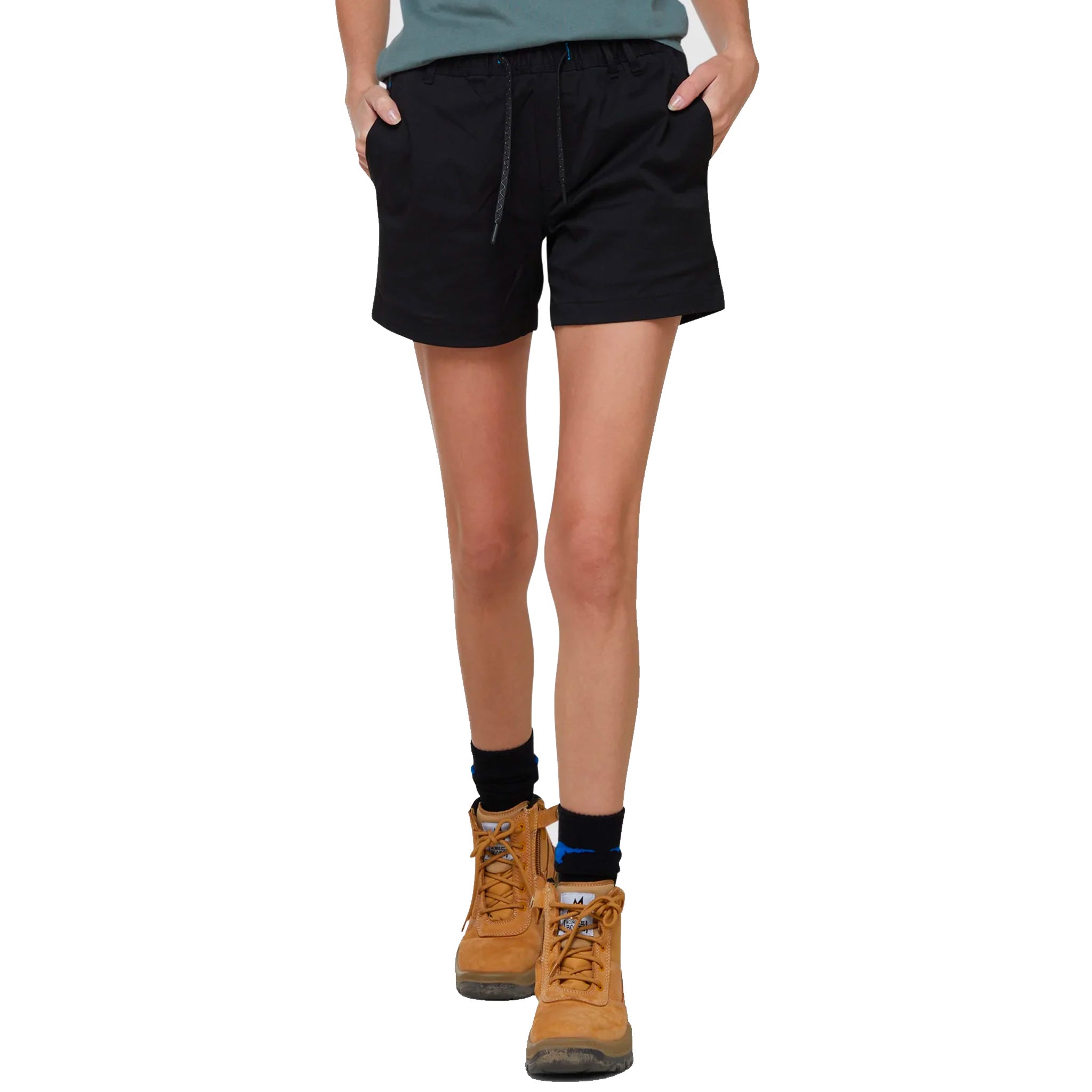 elwd womens elastic light short in black