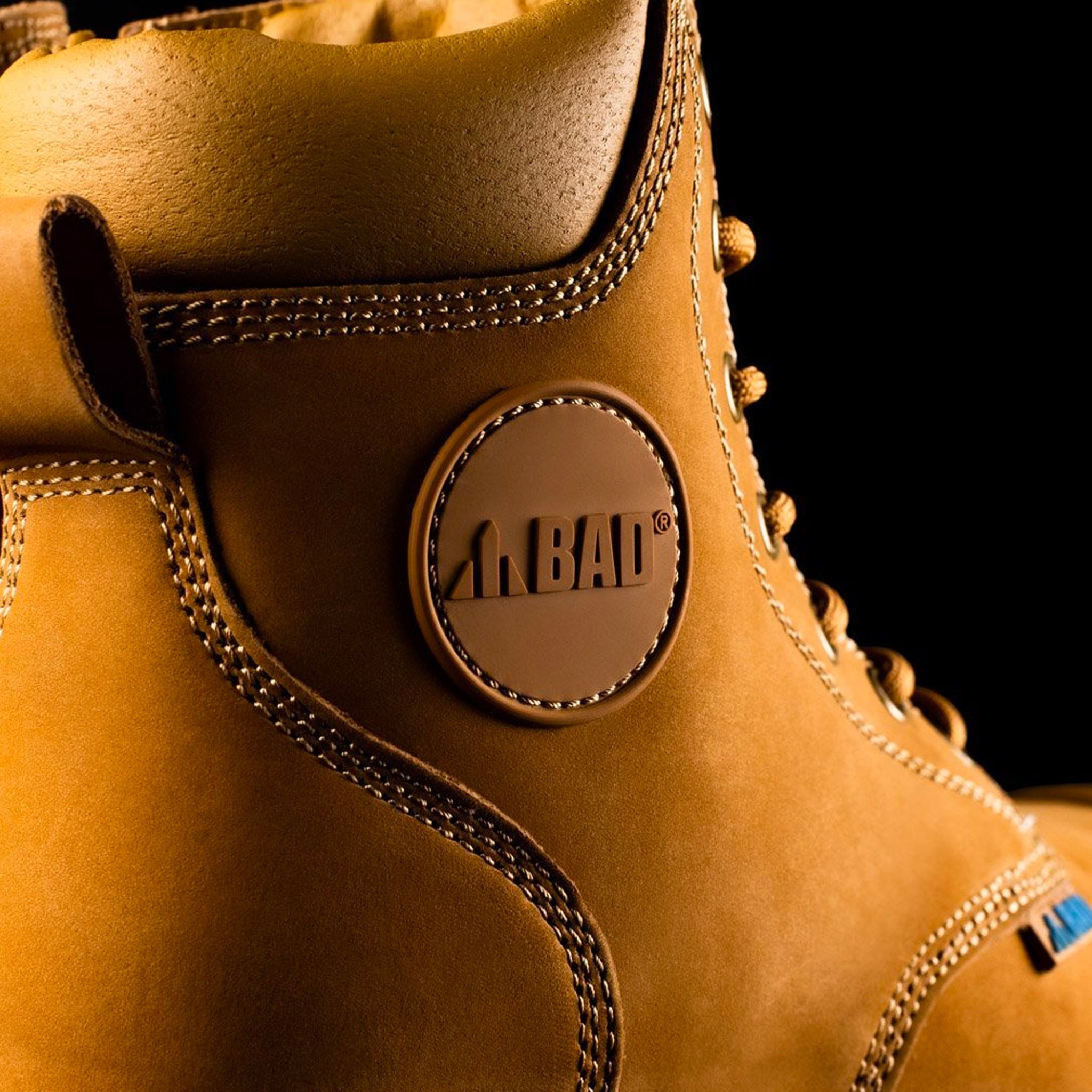 bad workwear signature zip side work boots in wheat