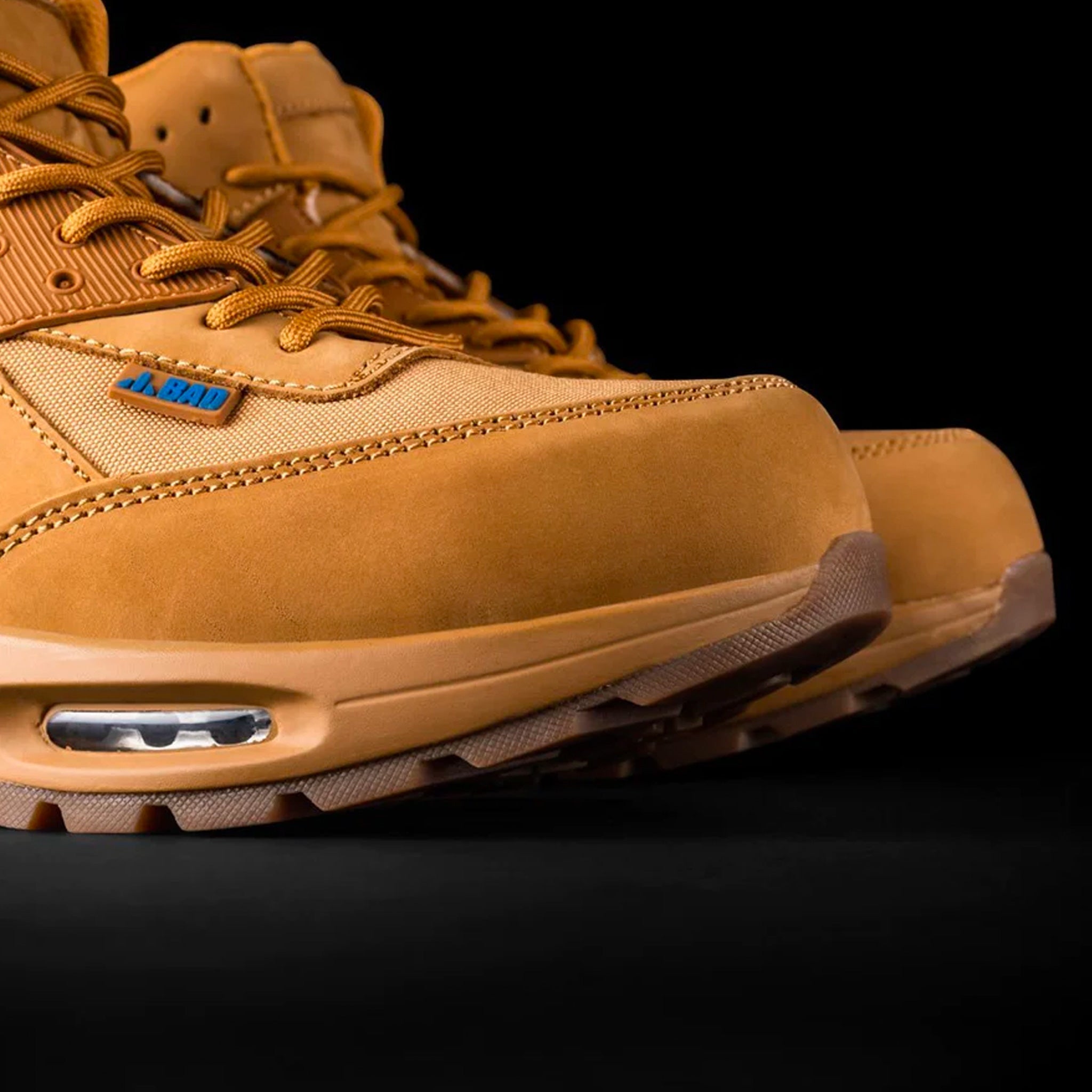 bad workwear bad flight zip side work boots in wheat