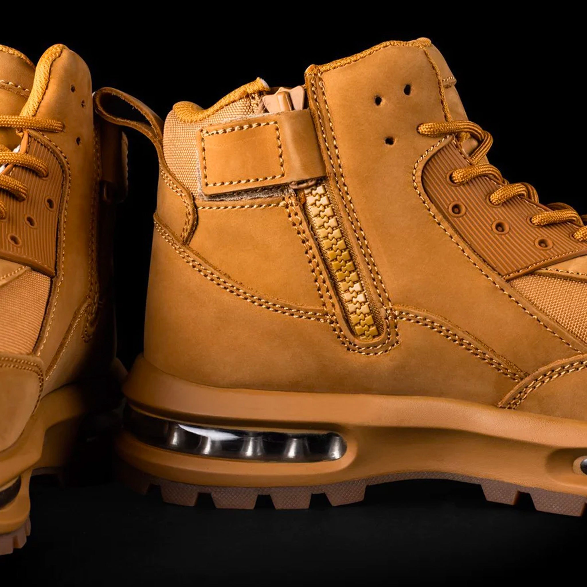 bad workwear bad flight zip side work boots in wheat