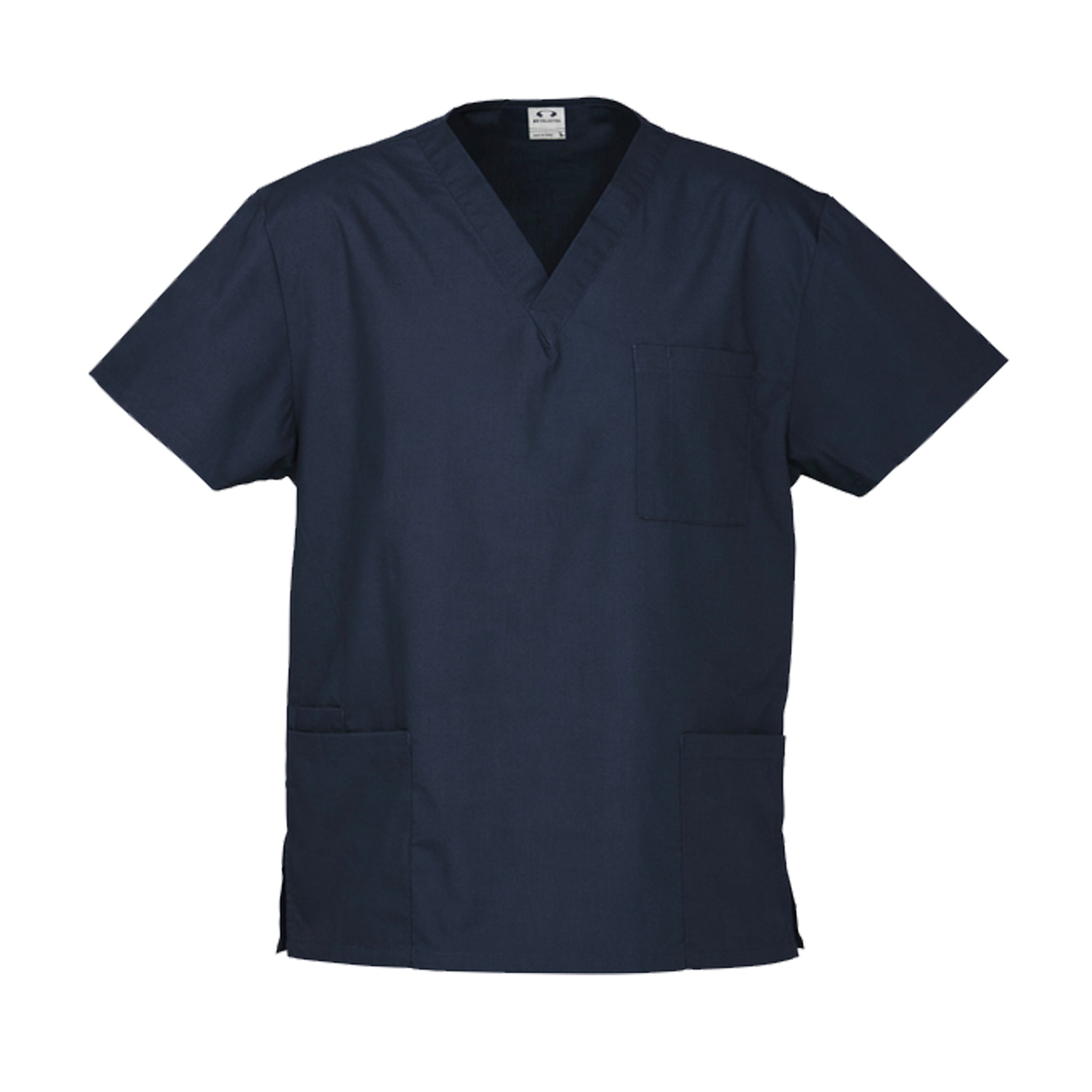 biz collection unisex classic scrubs top in navy