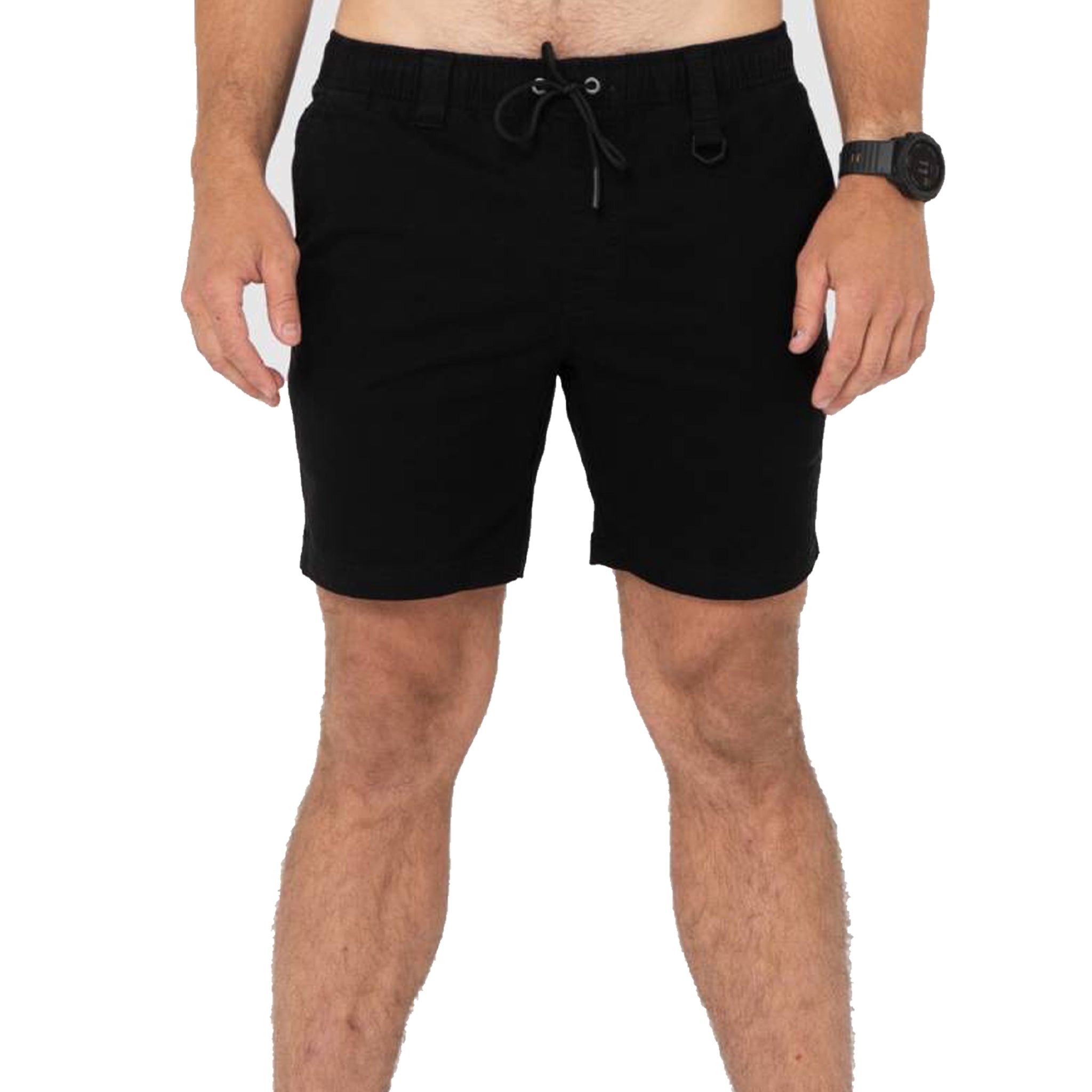 rusty heavy lifts 17 elastic short in black