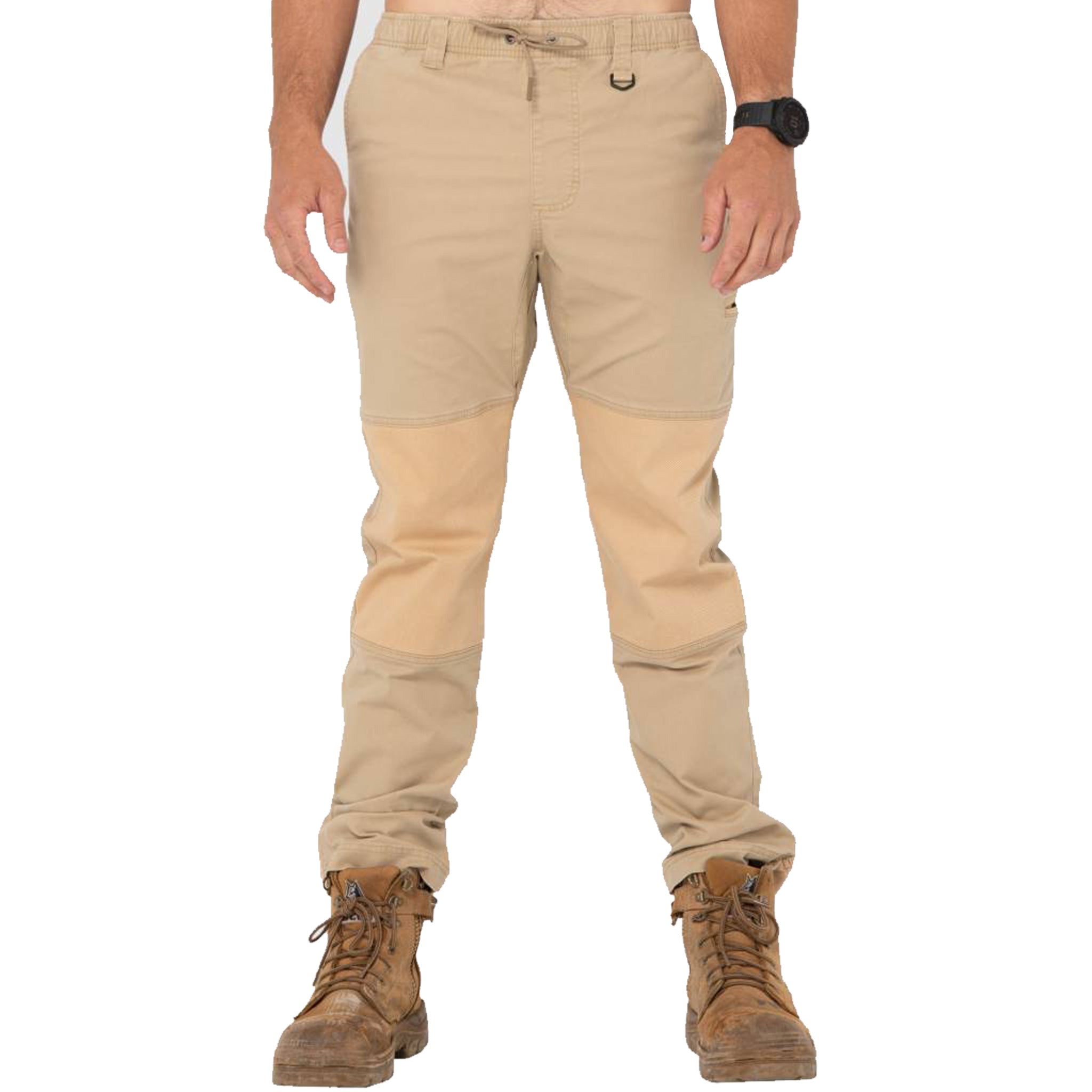 rusty heavy lifts elastic pant in khaki