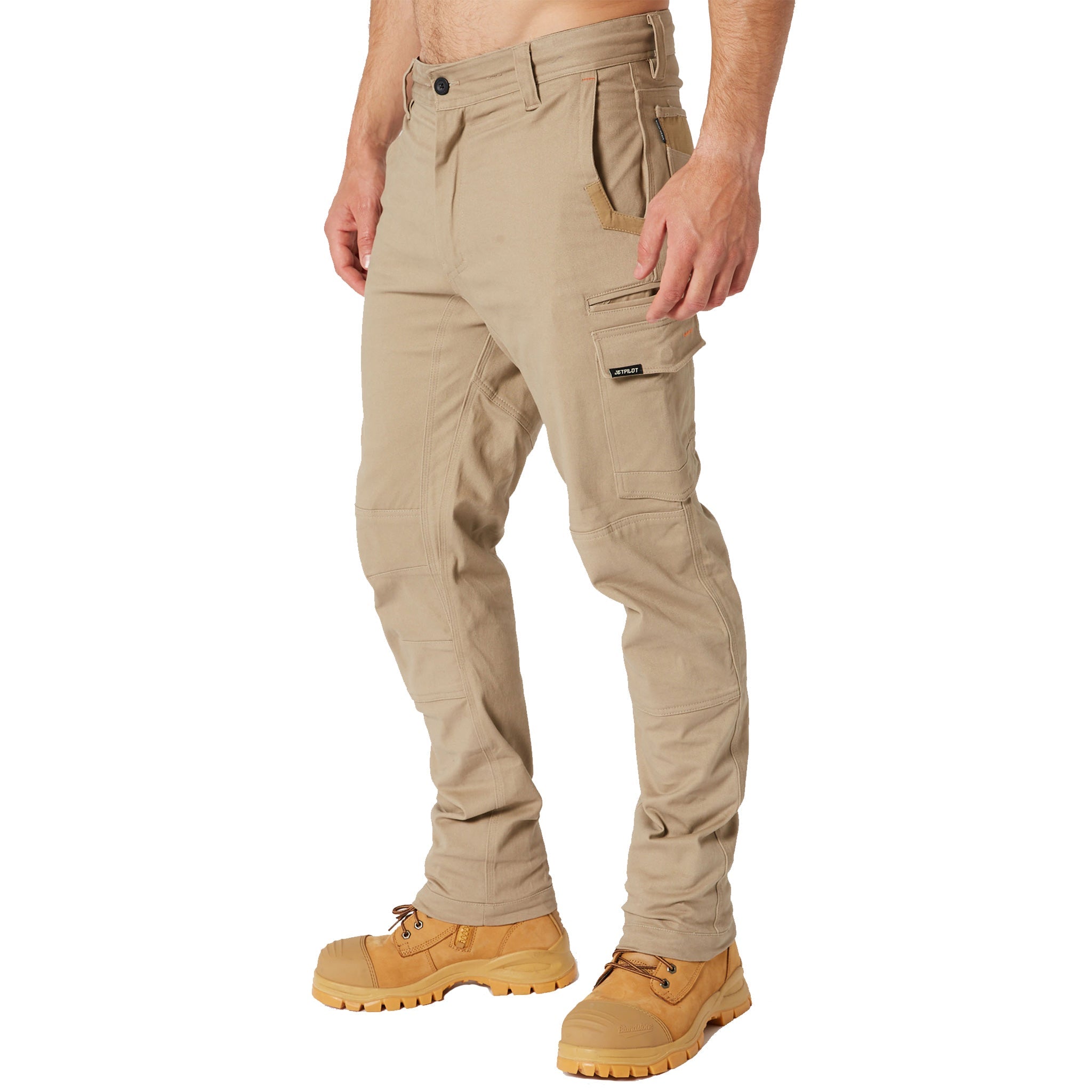 jet pilot fueled utility pant in khaki