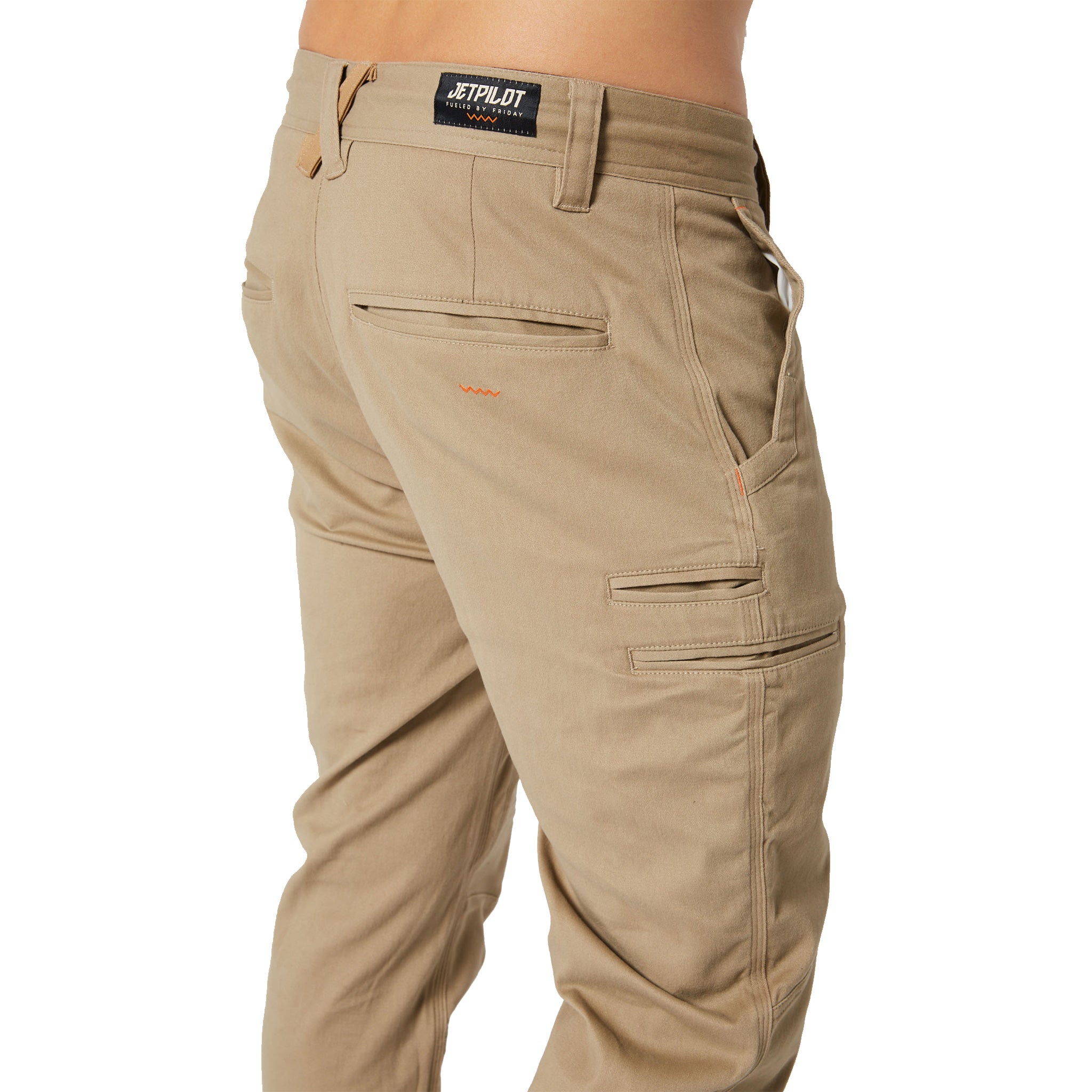 jetpilot fueled cuff pant in khaki