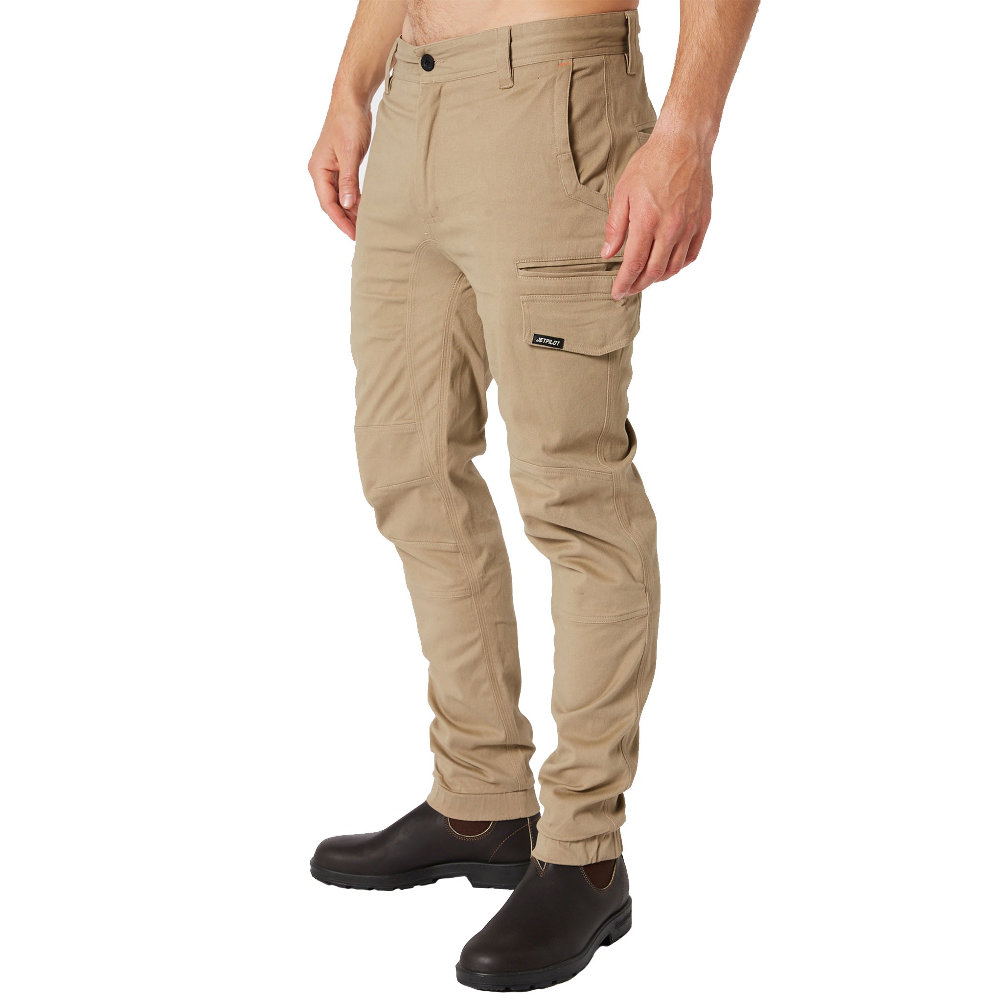 jetpilot fueled cuff pant in khaki