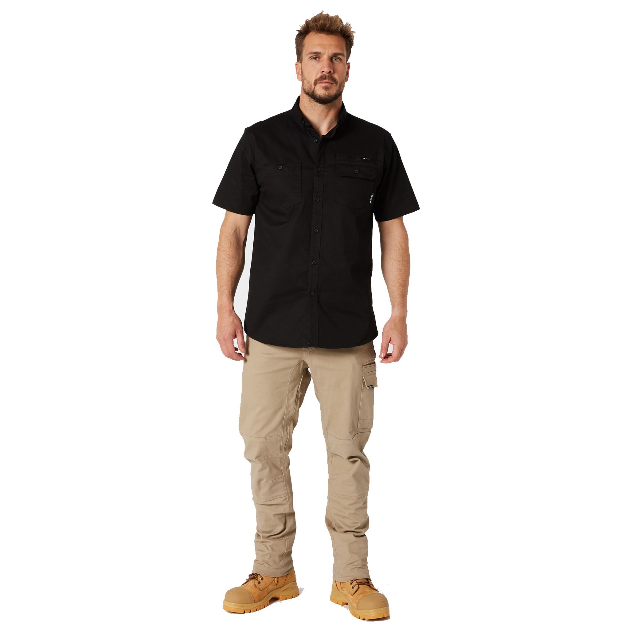 jet pilot fueled short sleeve shirt in black