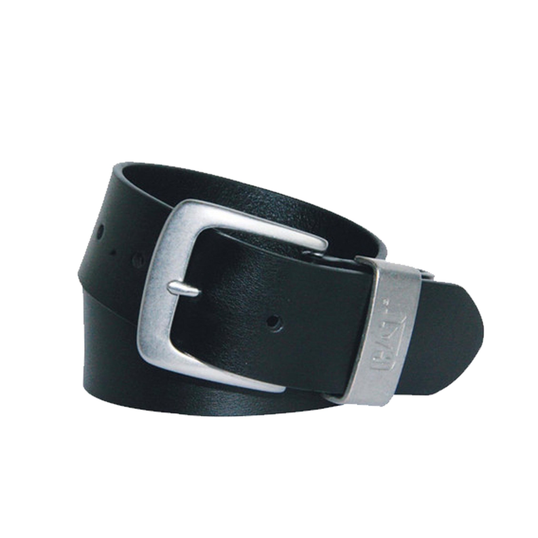 cat workwear madison leather belt in black