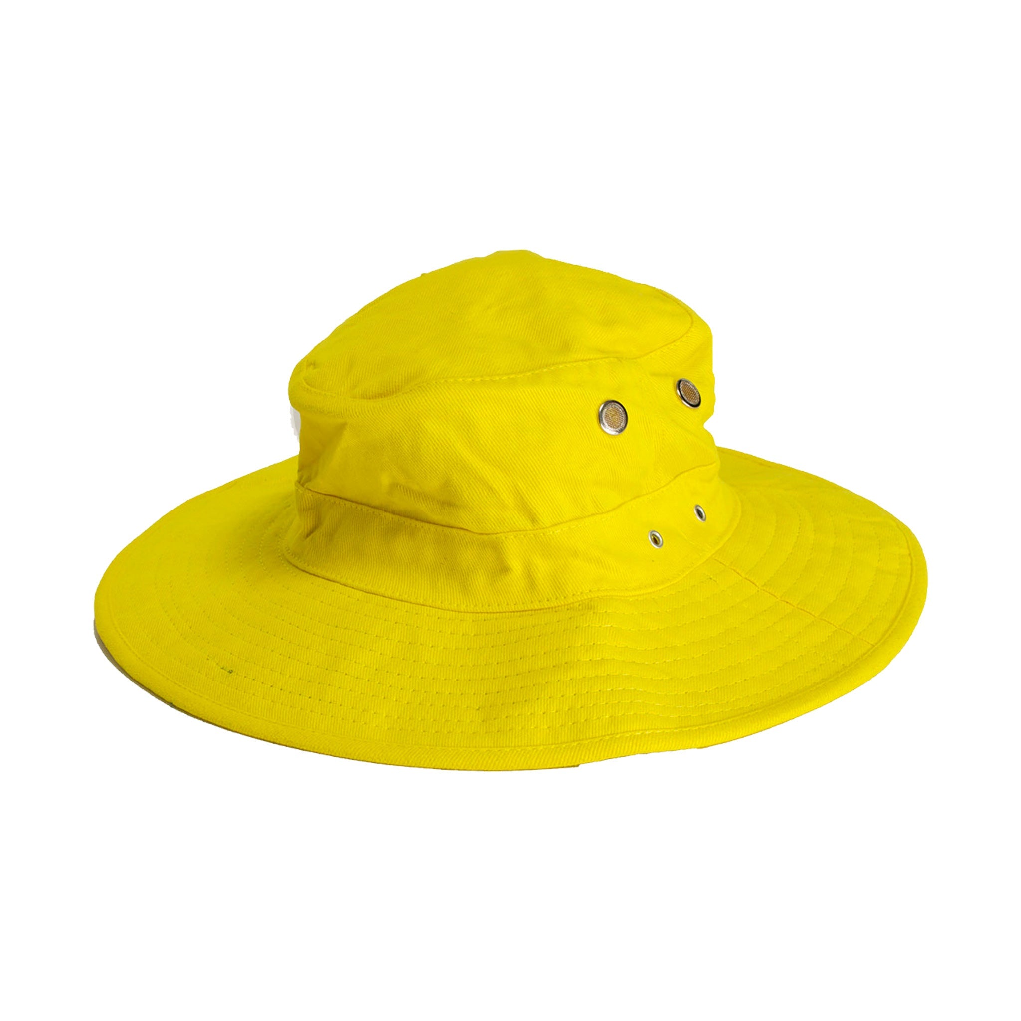 wide brim hat in yellow