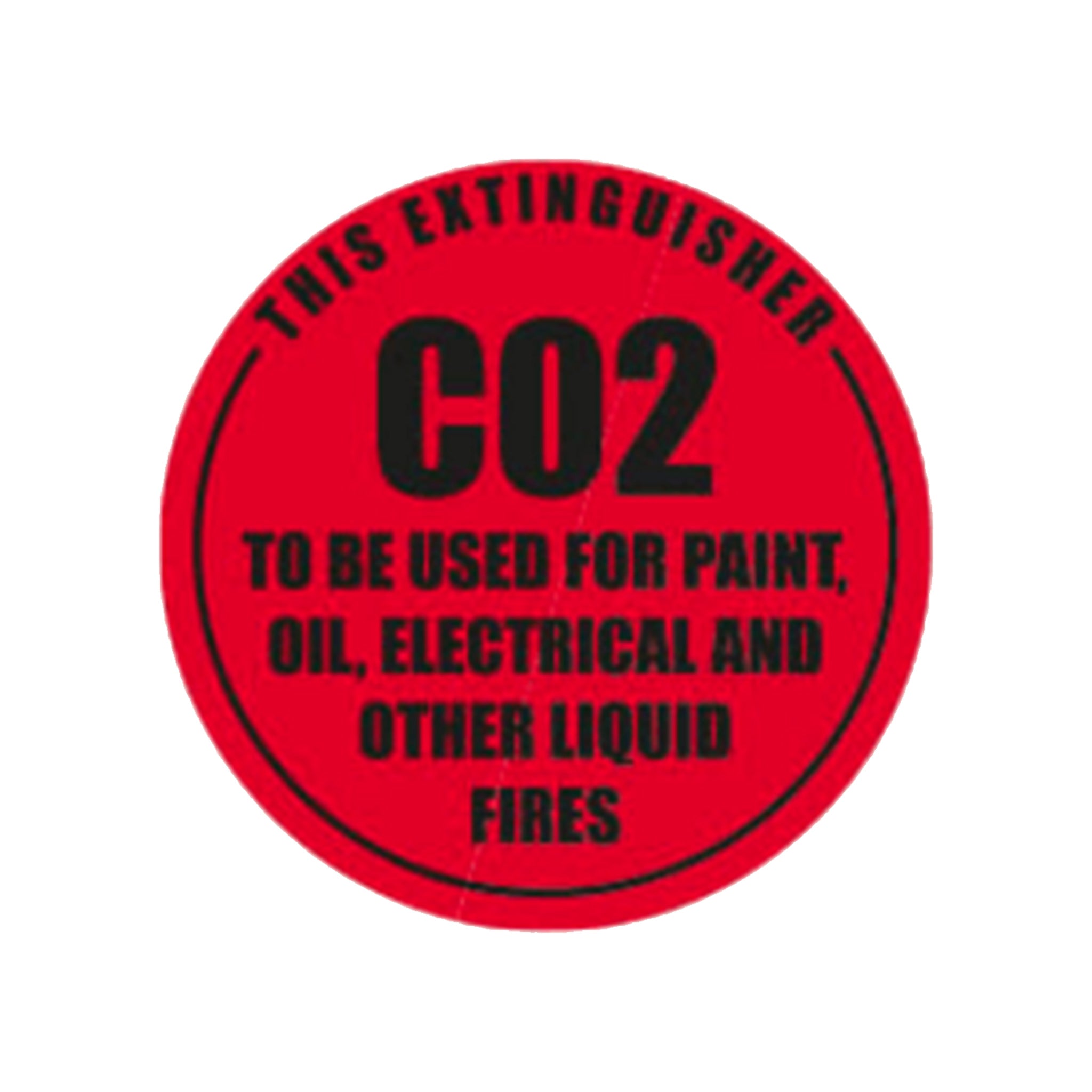 CO2 extinguisher identification sign