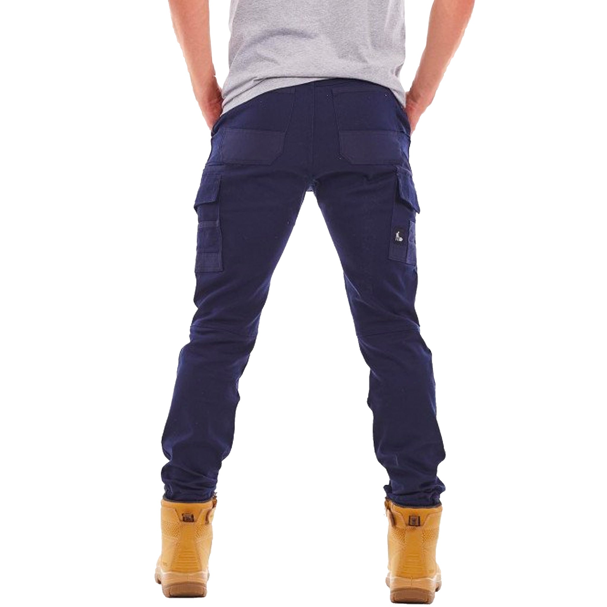 tradie cuffed flex skinny pant in navy