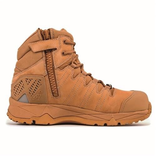 honey mack octane zip work boot side view