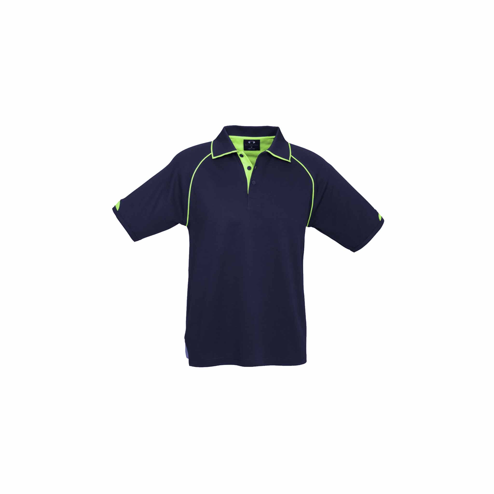 navy lime fusion polo