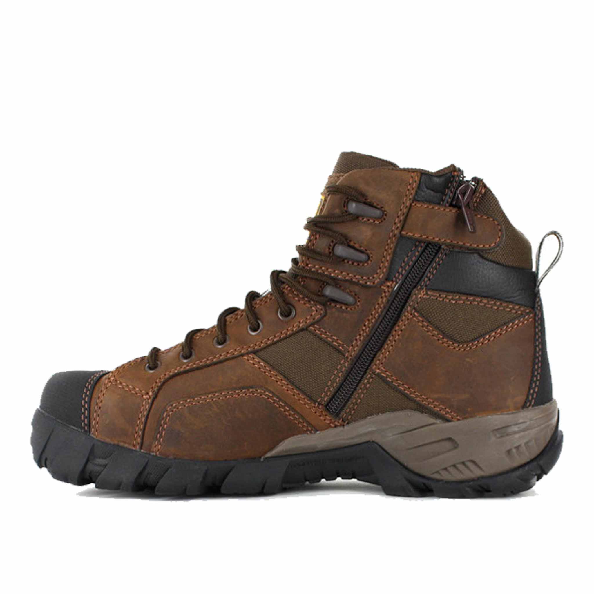 cat argon brown work boot alternate side view